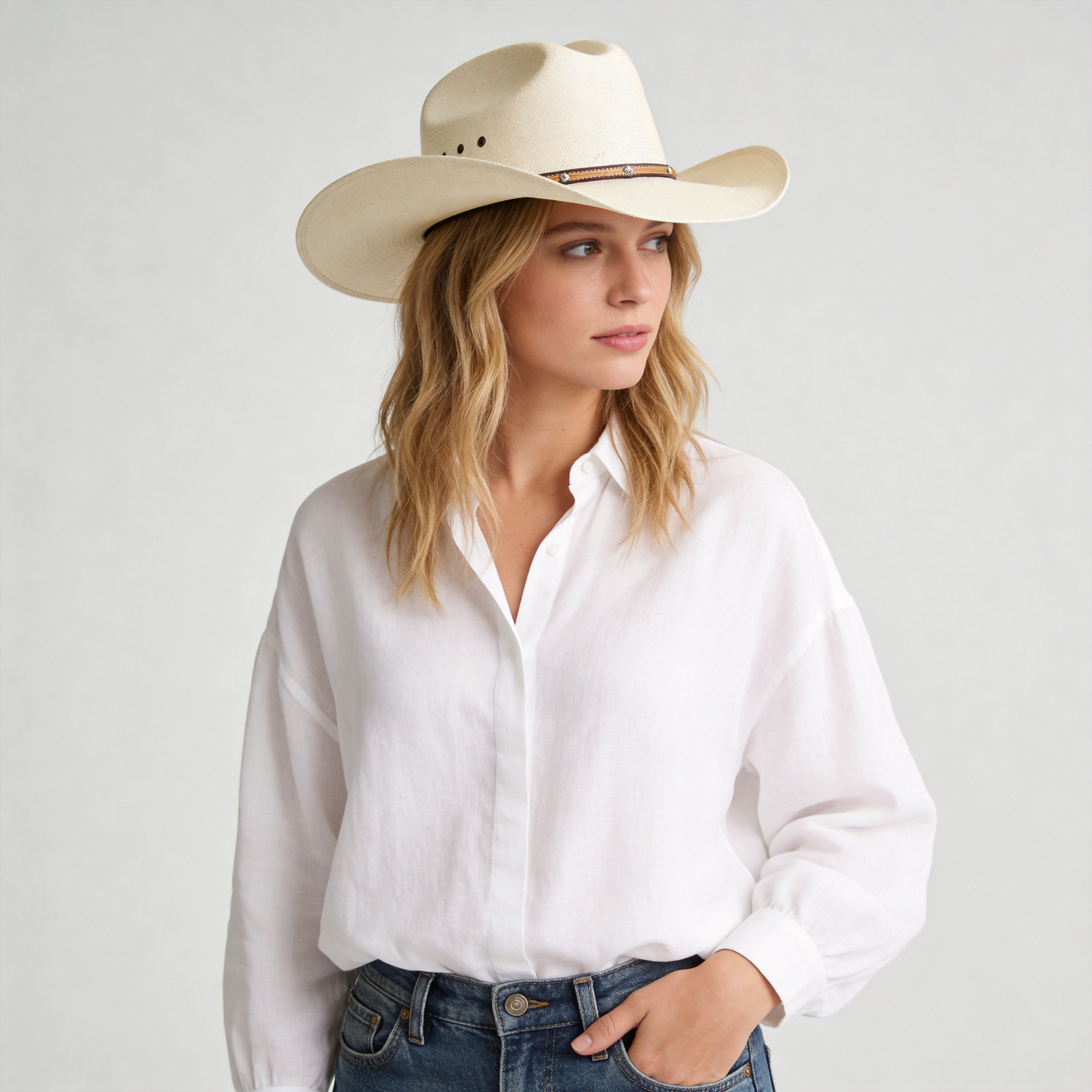 Women Adventure Seeker Straw Western Hat