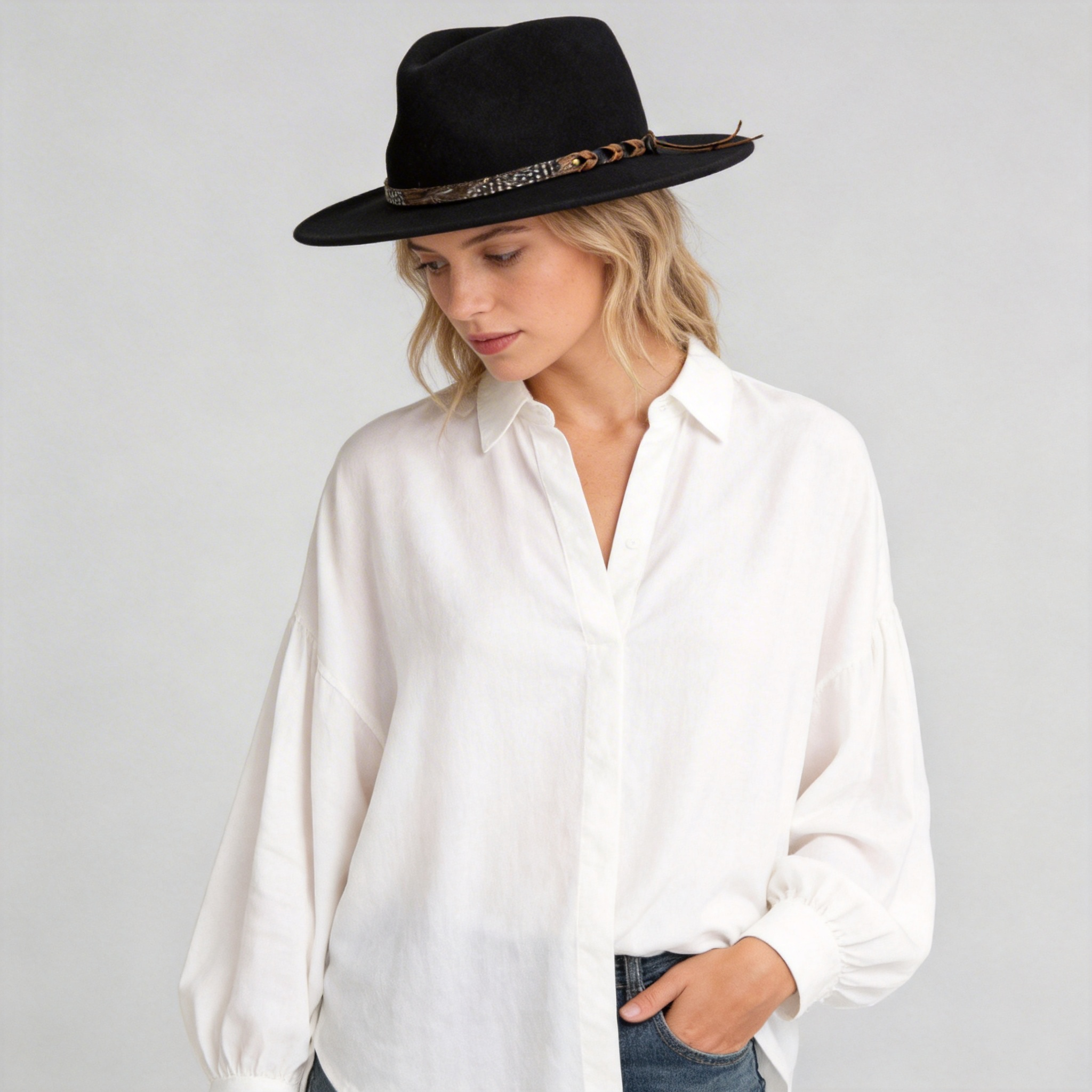 Women Western Hat Inspired by Yellowstone National Park Scenery