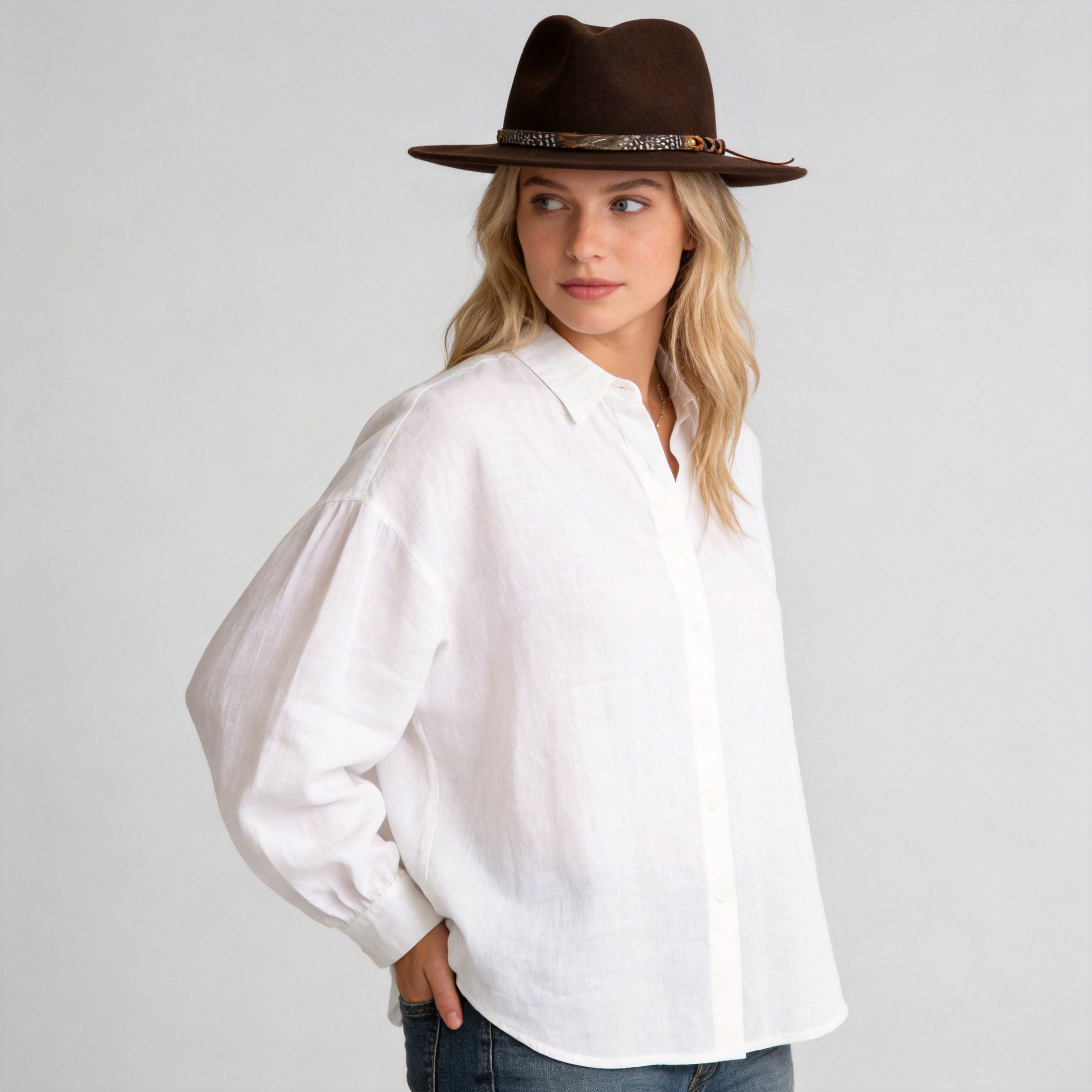 Women Western Hat Inspired by Yellowstone National Park Scenery