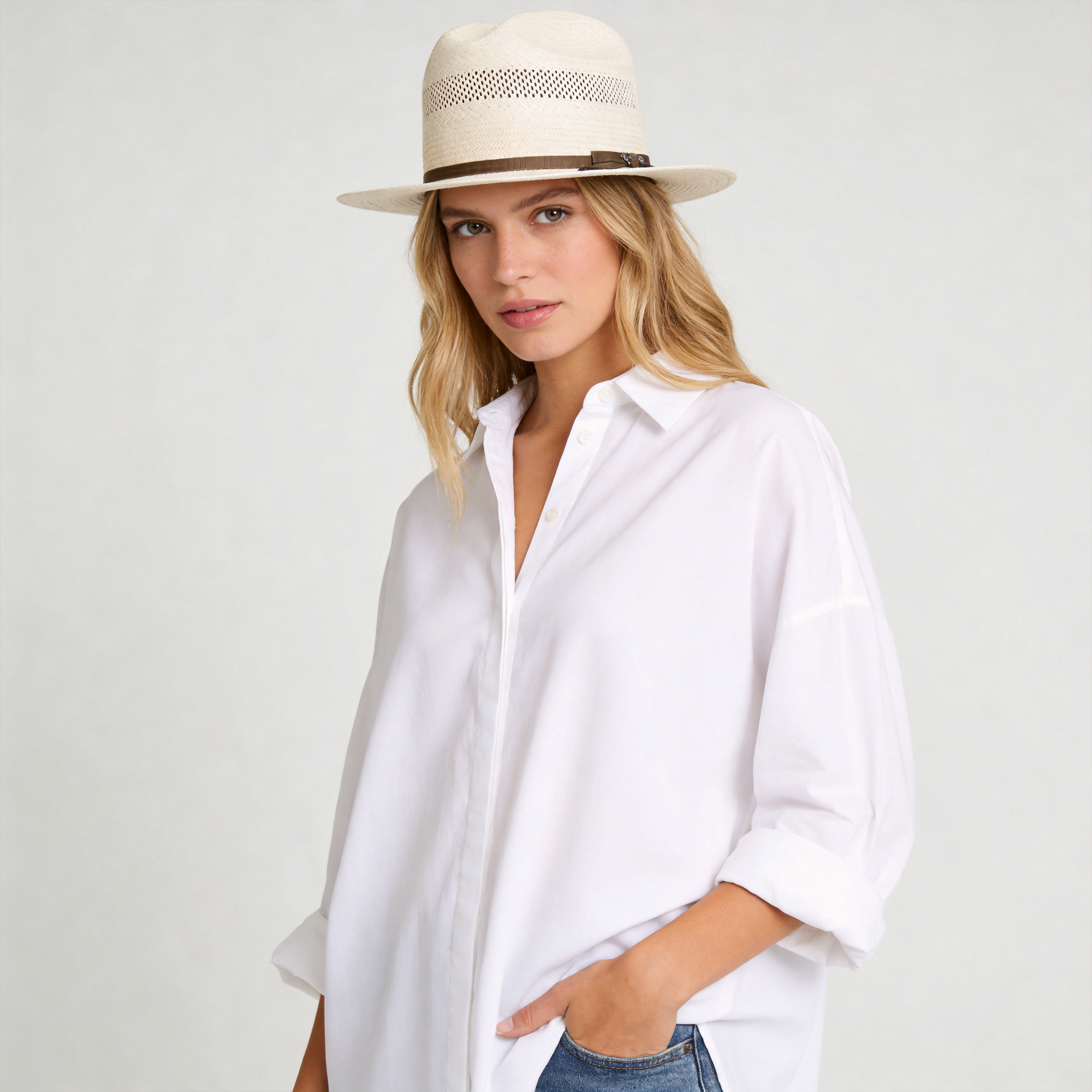 Rustic Ranch Straw Cowboy Hat