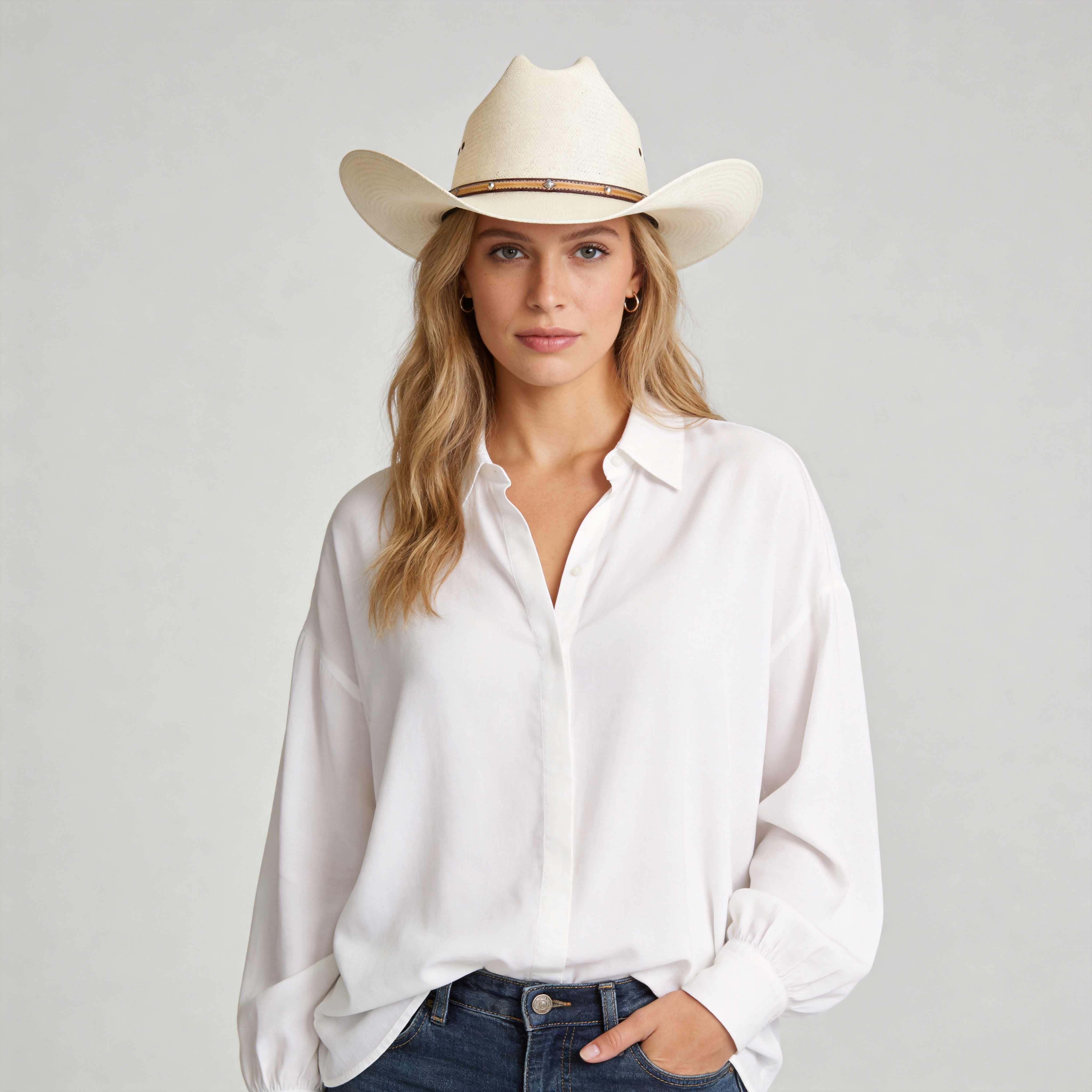 Women Adventure Seeker Straw Western Hat