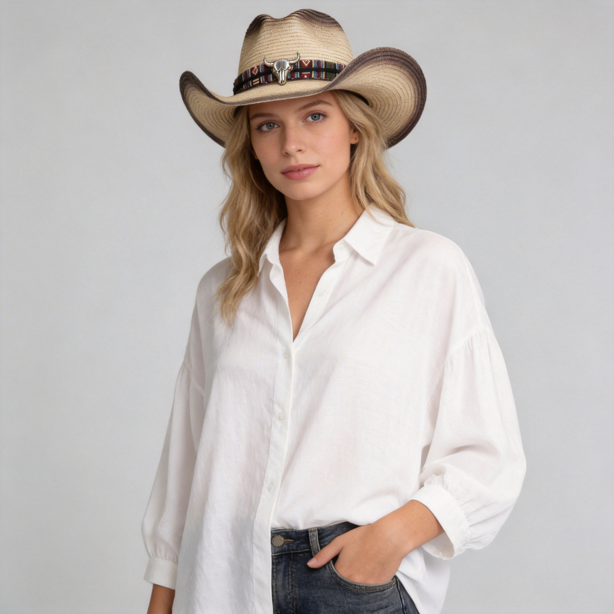 Country Charm Straw Cowboy Hat