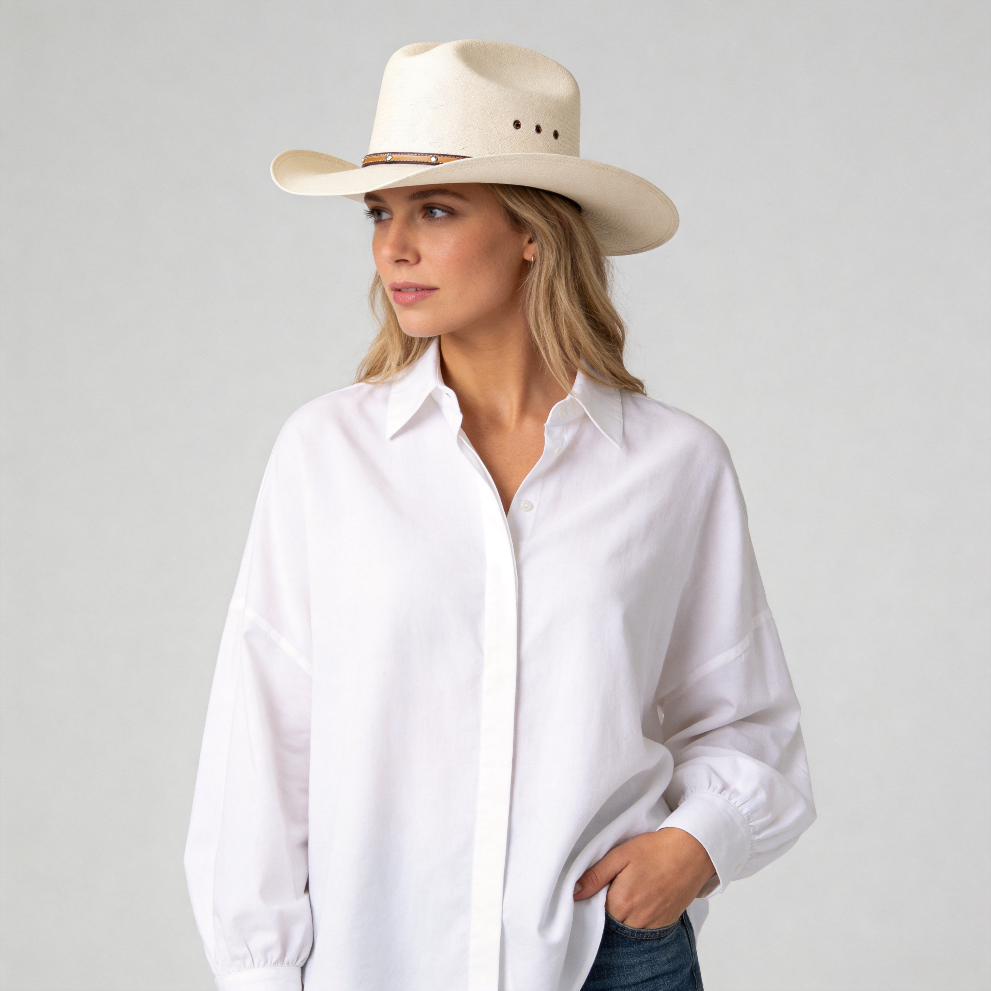 Women Adventure Seeker Straw Western Hat