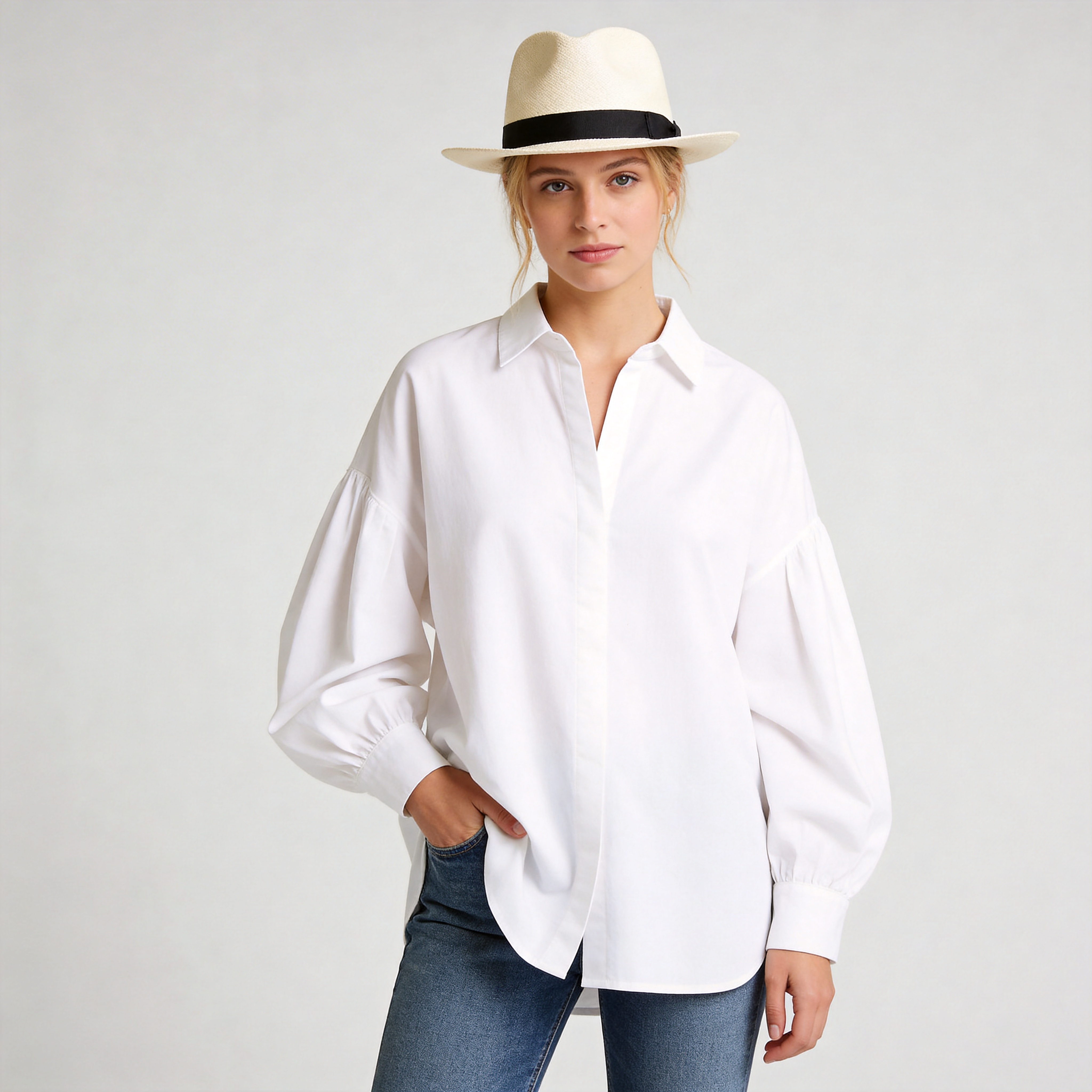 Women Retro Panama Fedora