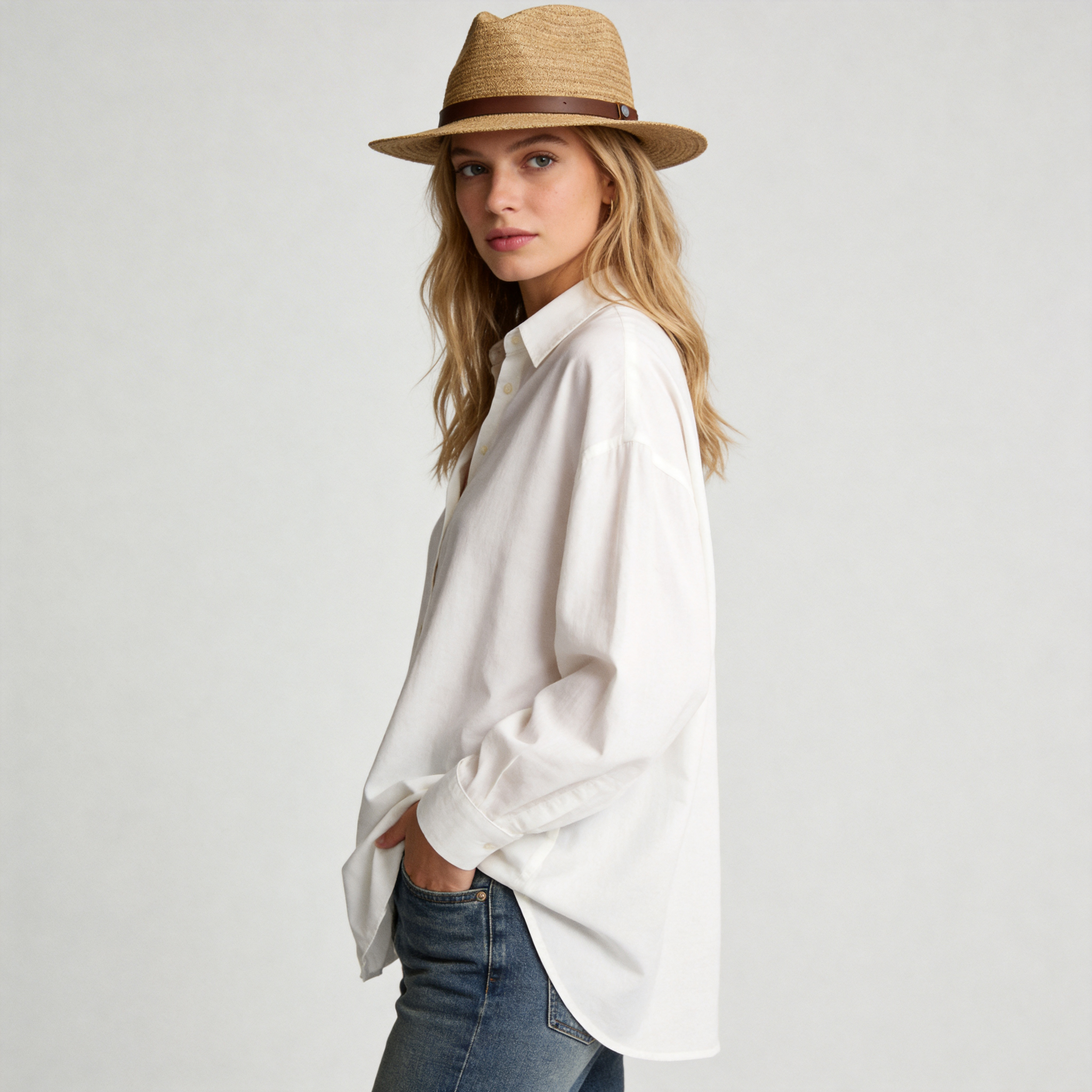 Rustic Charm Straw Hat