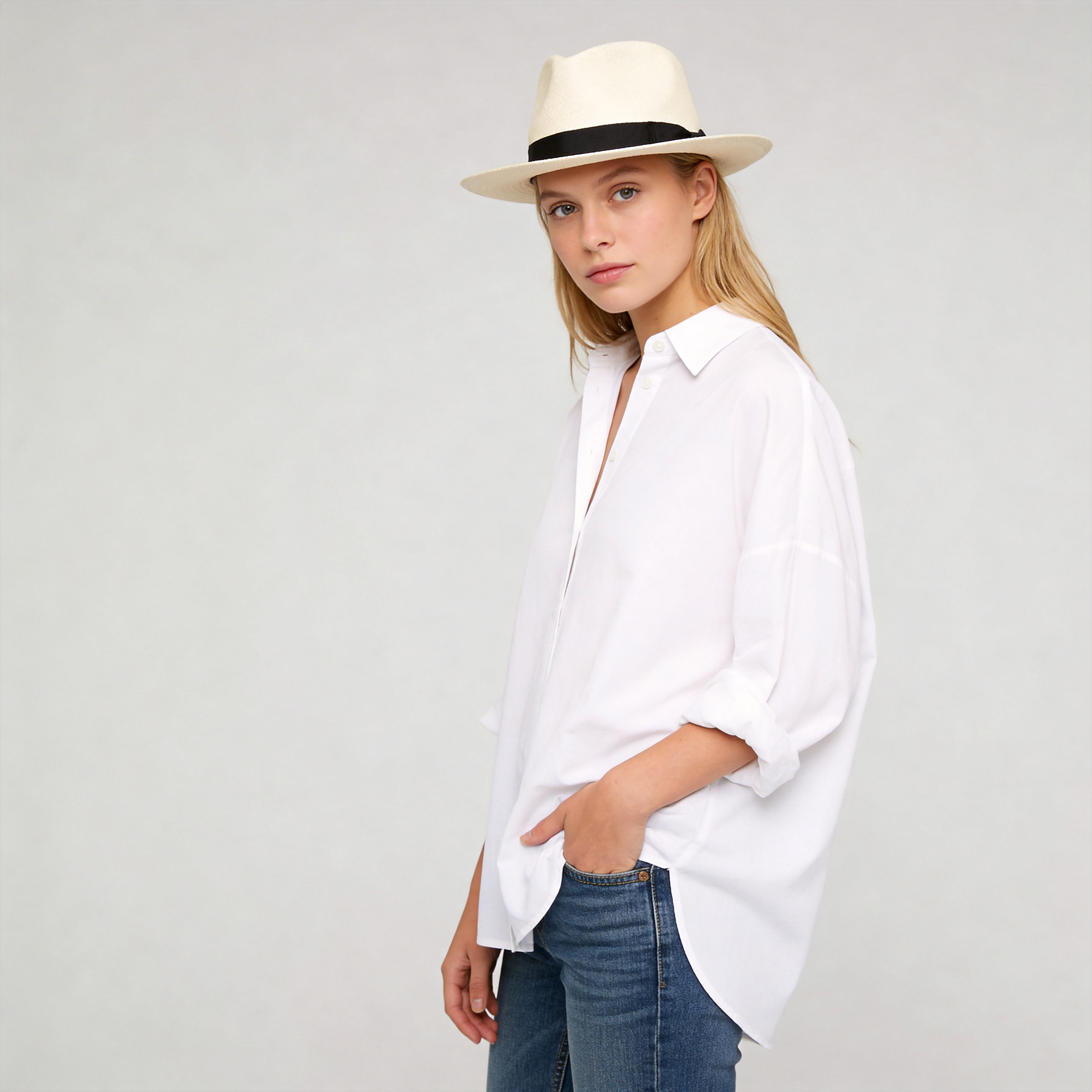 Women Retro Panama Fedora