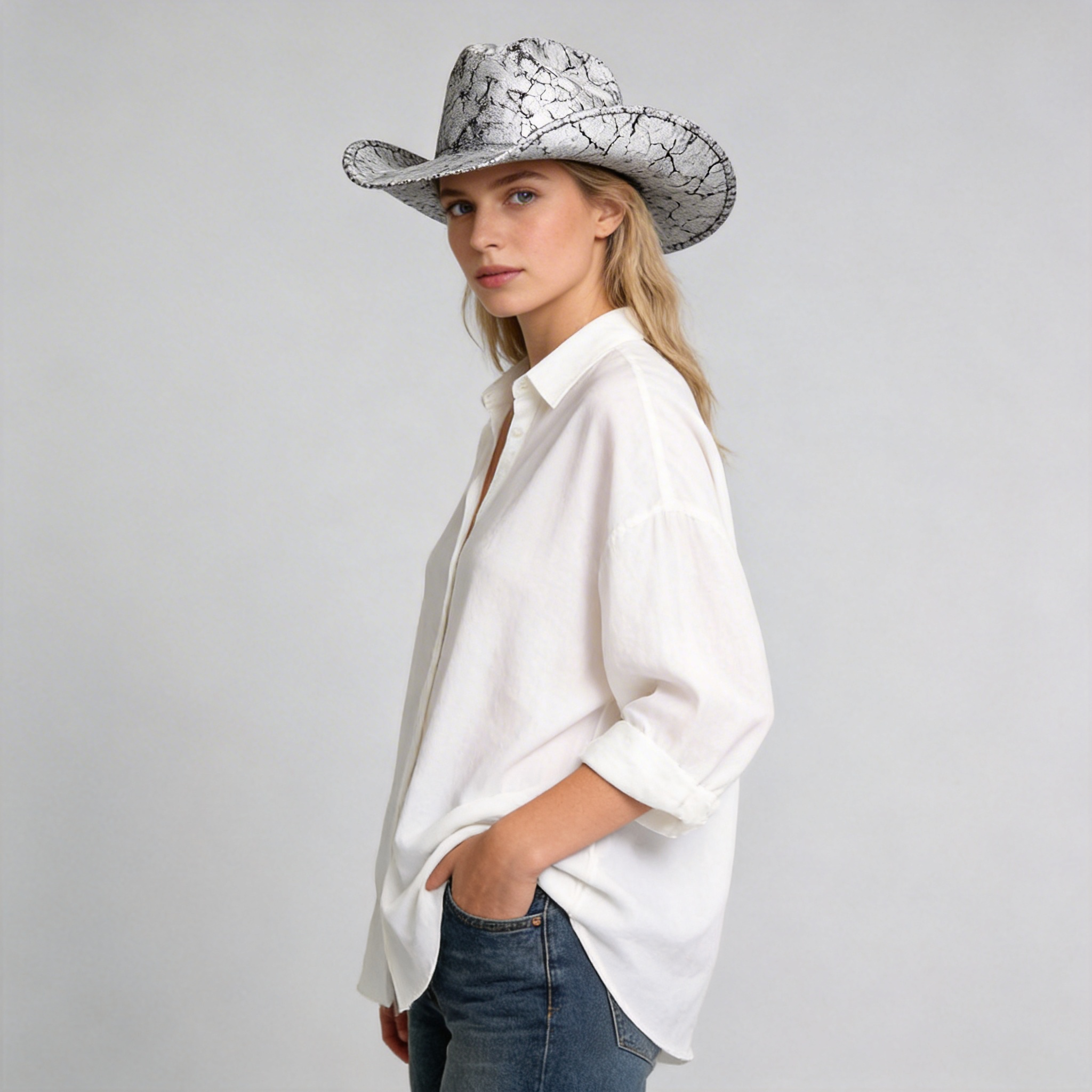 Retro Western Cowgirl Hat