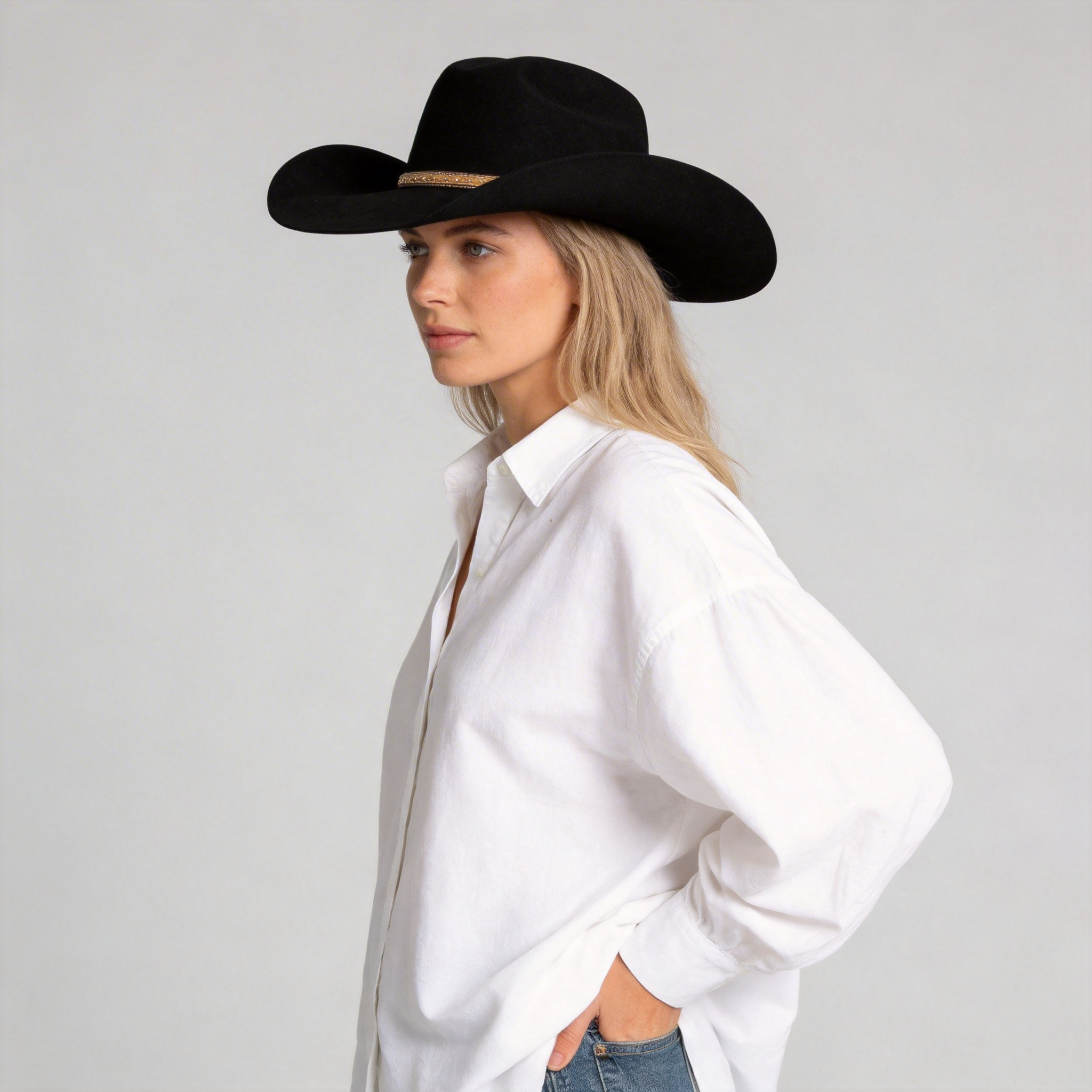 Prairie Felt Cowboy Hat - Red