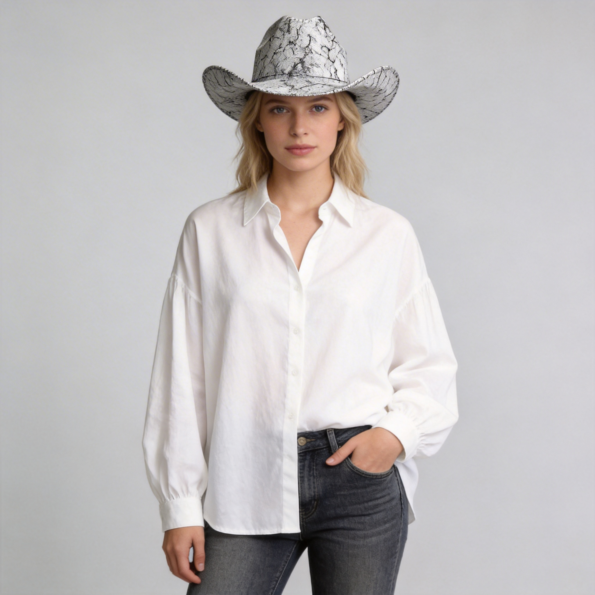 Retro Western Cowgirl Hat