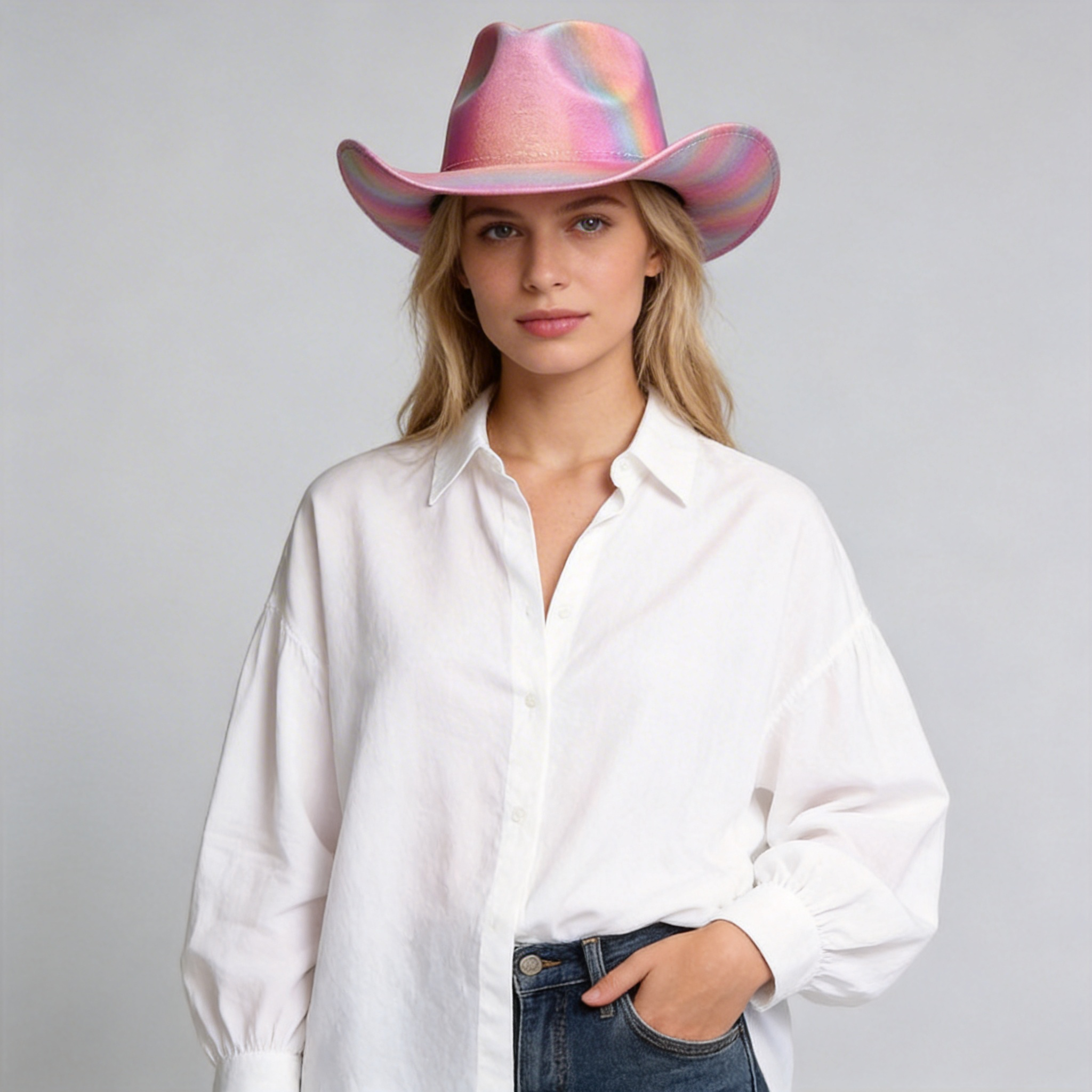 Multicolor Western Cowgirl Hat
