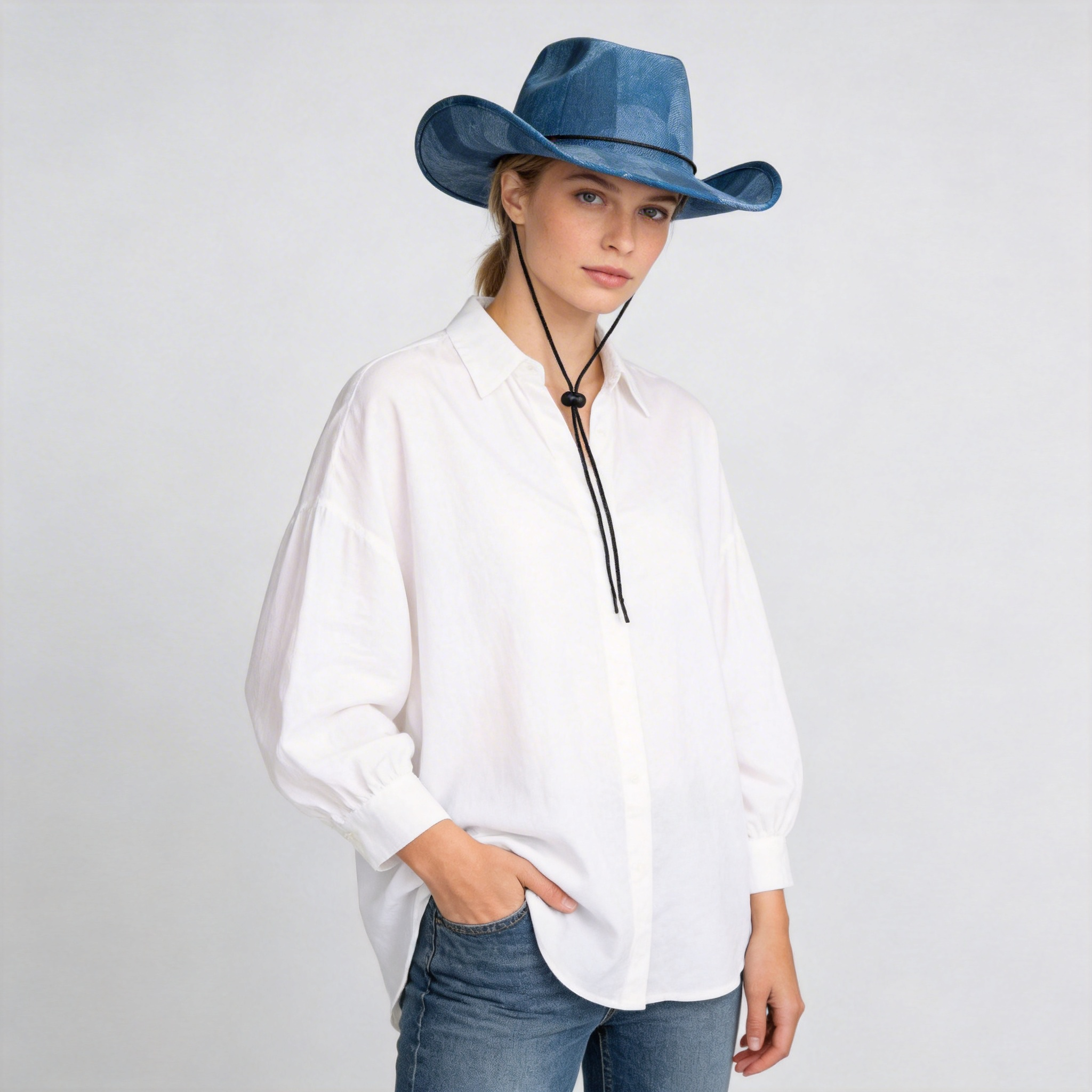 Plaid West – Blue Stitch