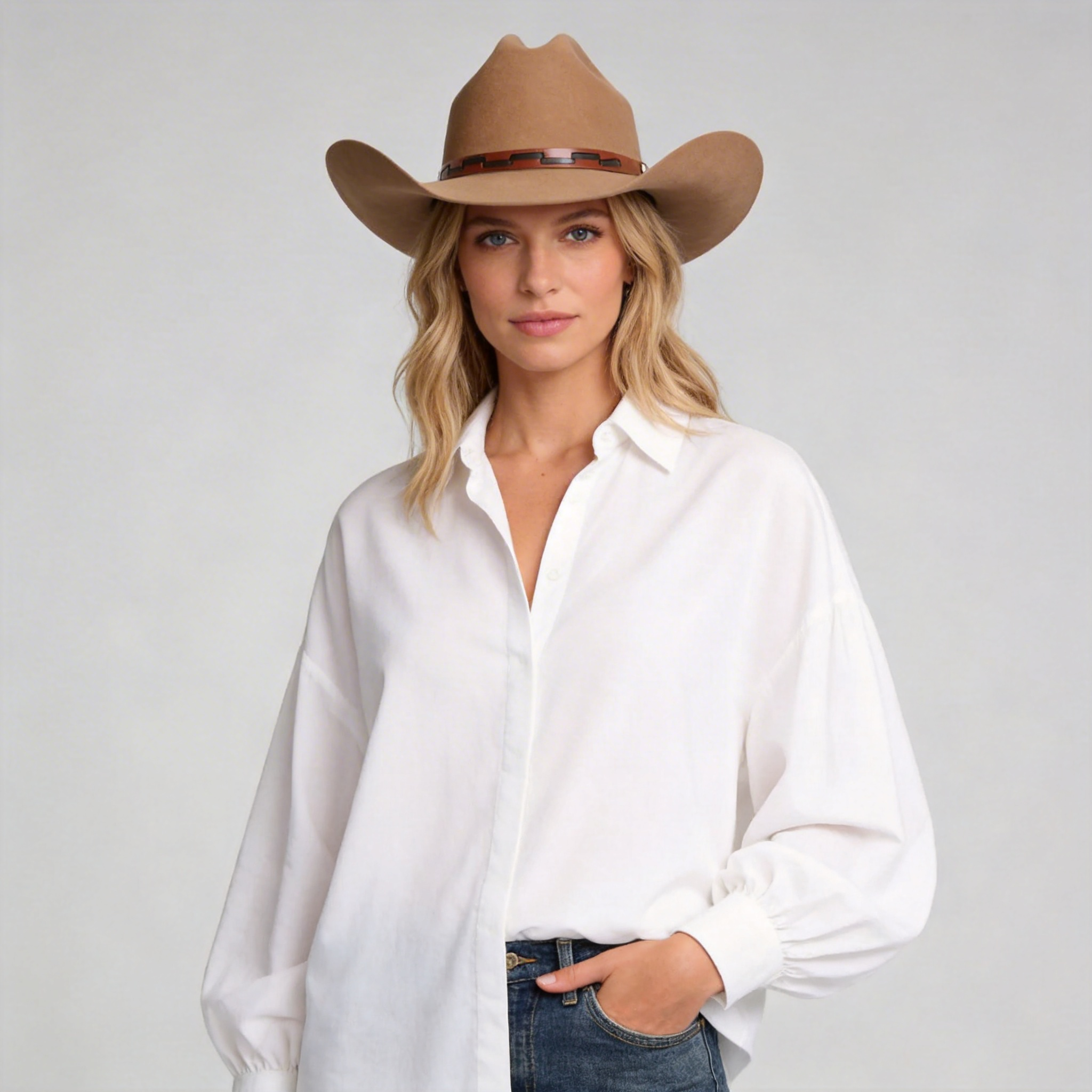 Women Nomad Felt Cowboy Hat
