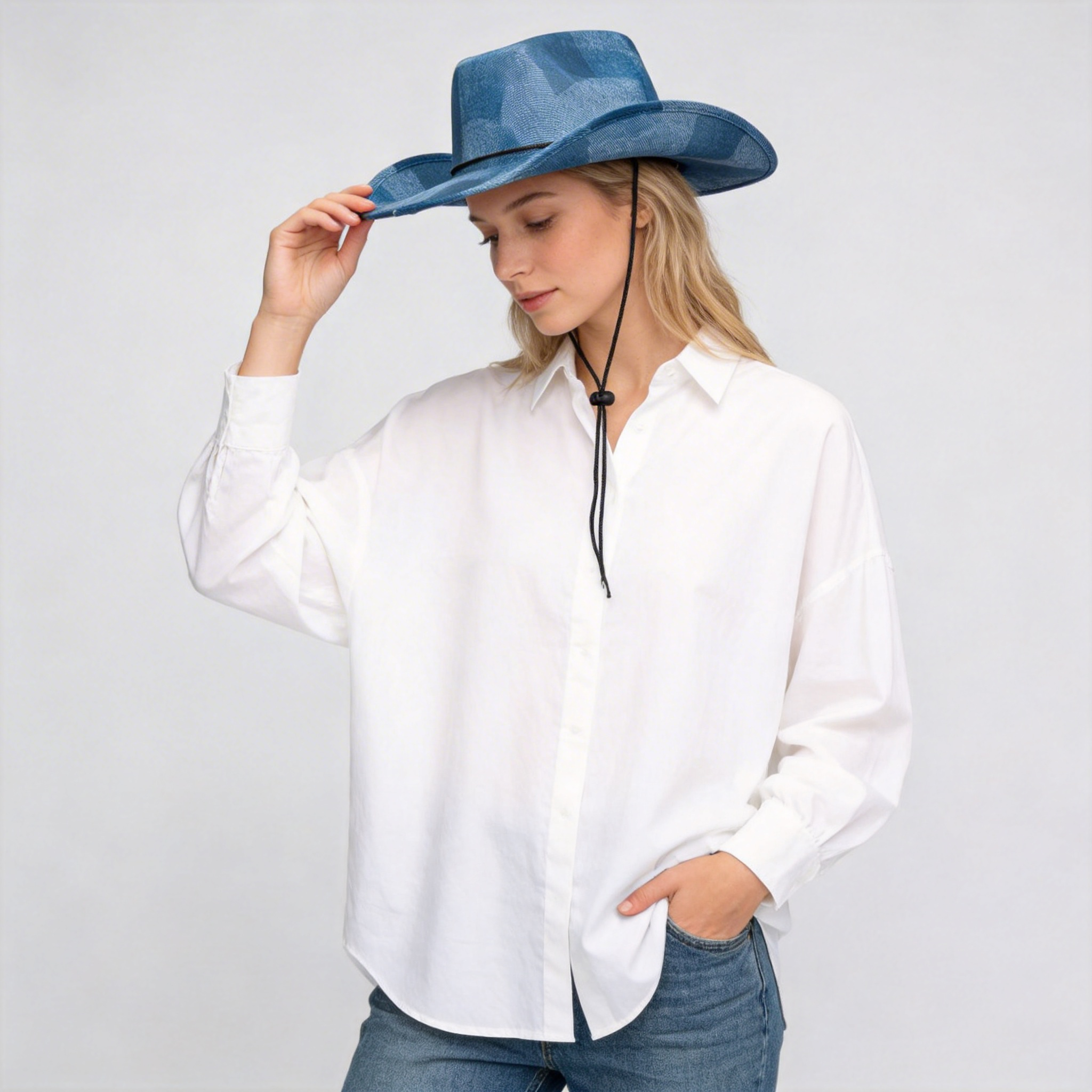 Plaid West – Blue Stitch