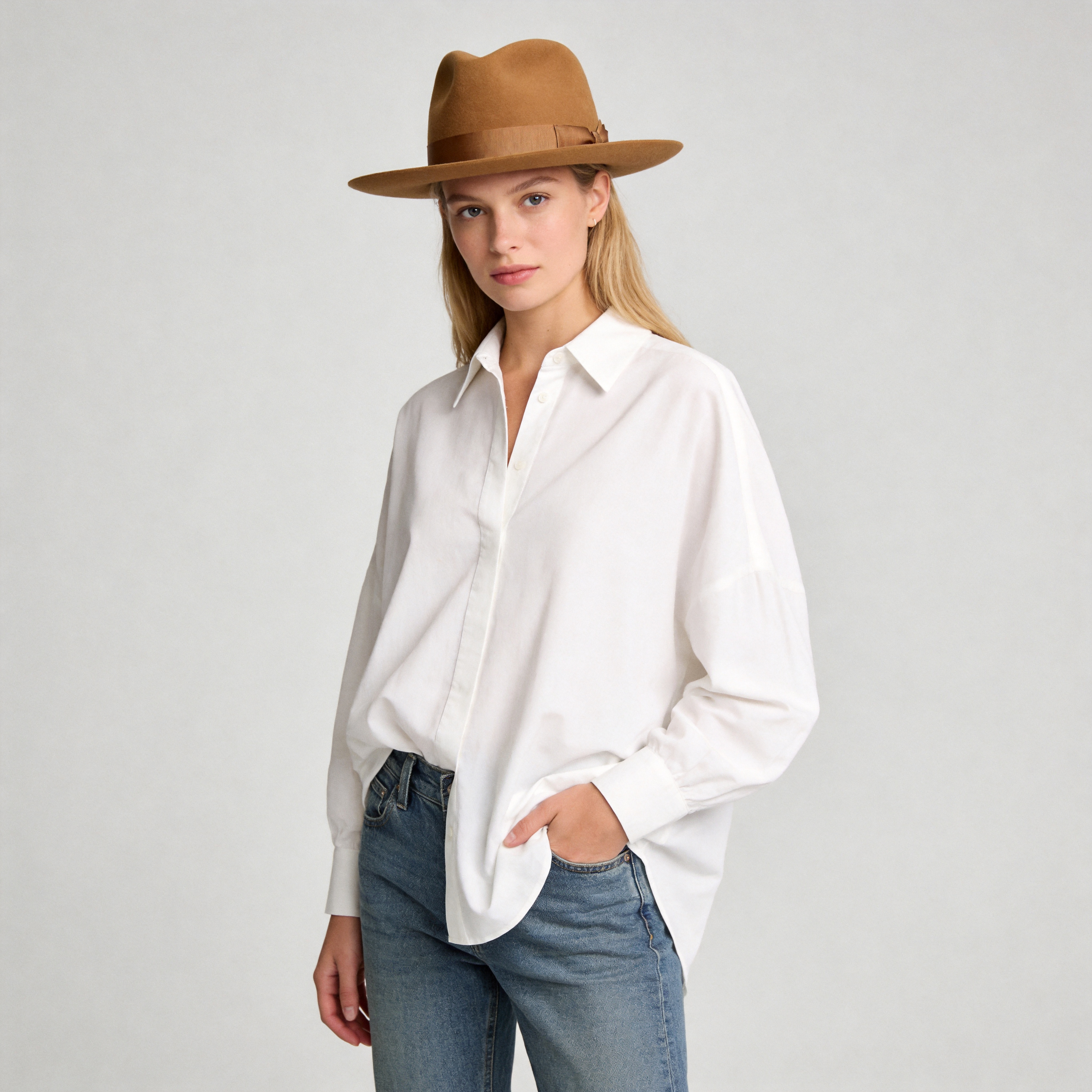 Pure Sienna Camel Felt Fedora