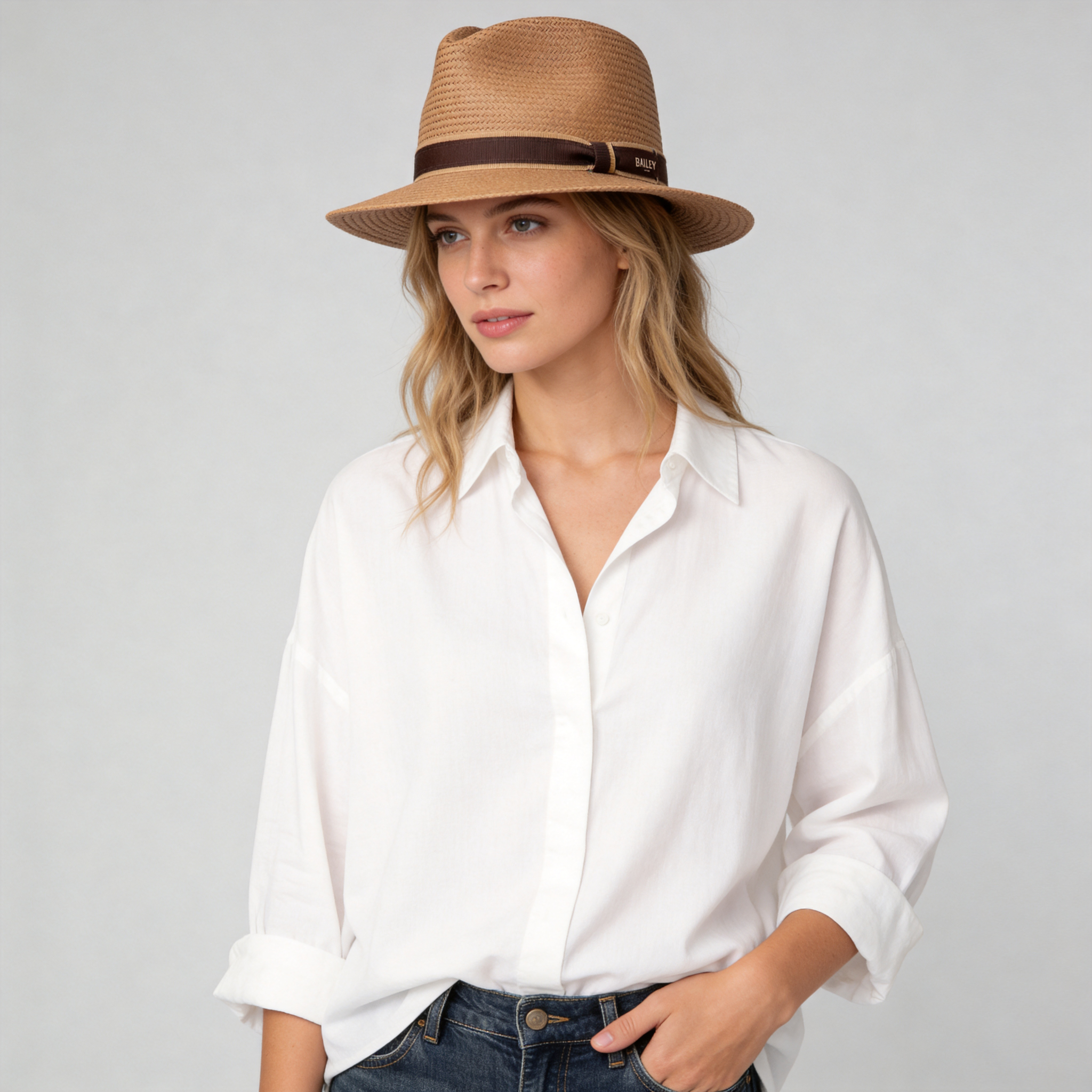 Old-World Genuine Panama Fedora Hat Straw