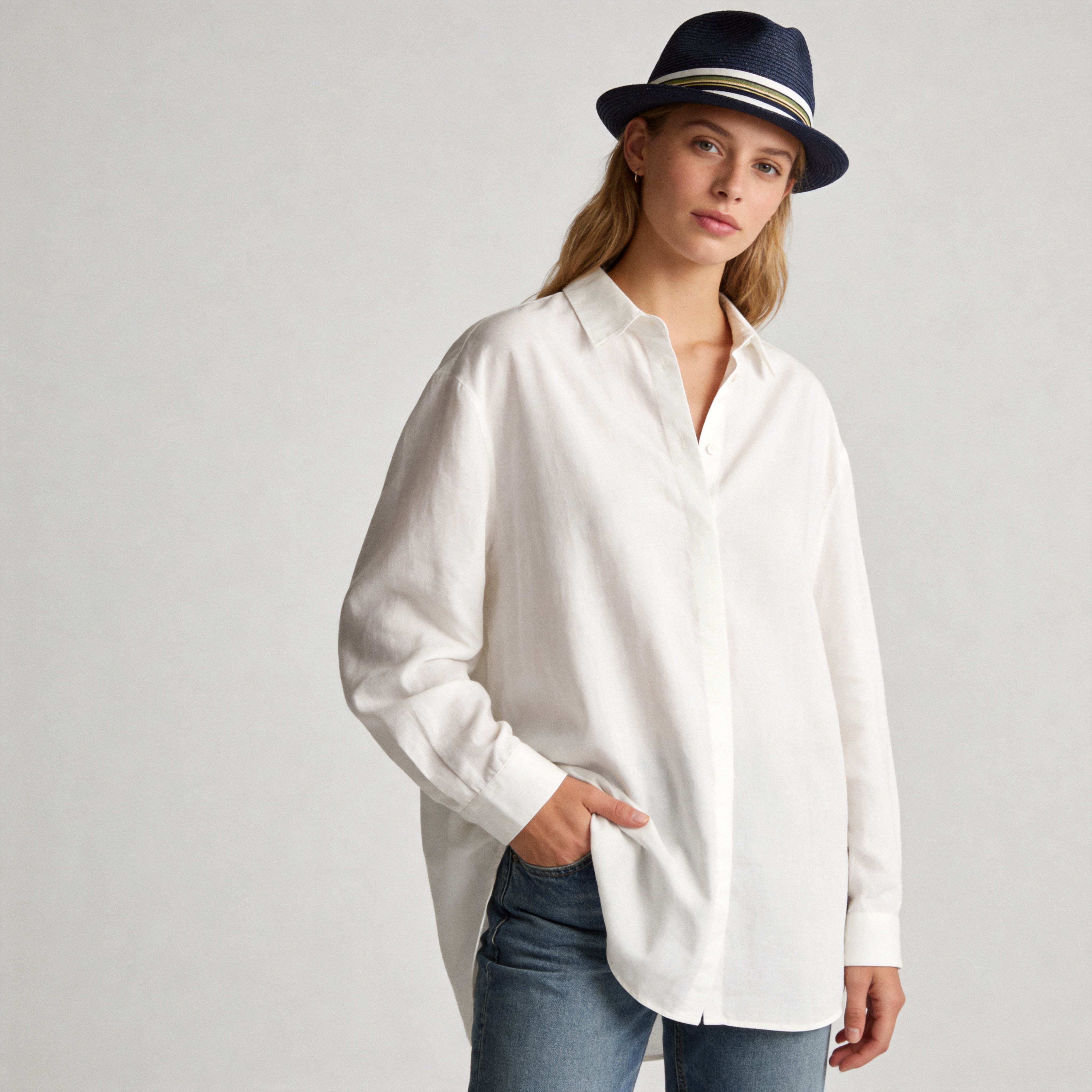 Women Summer Braid Fedora Straw