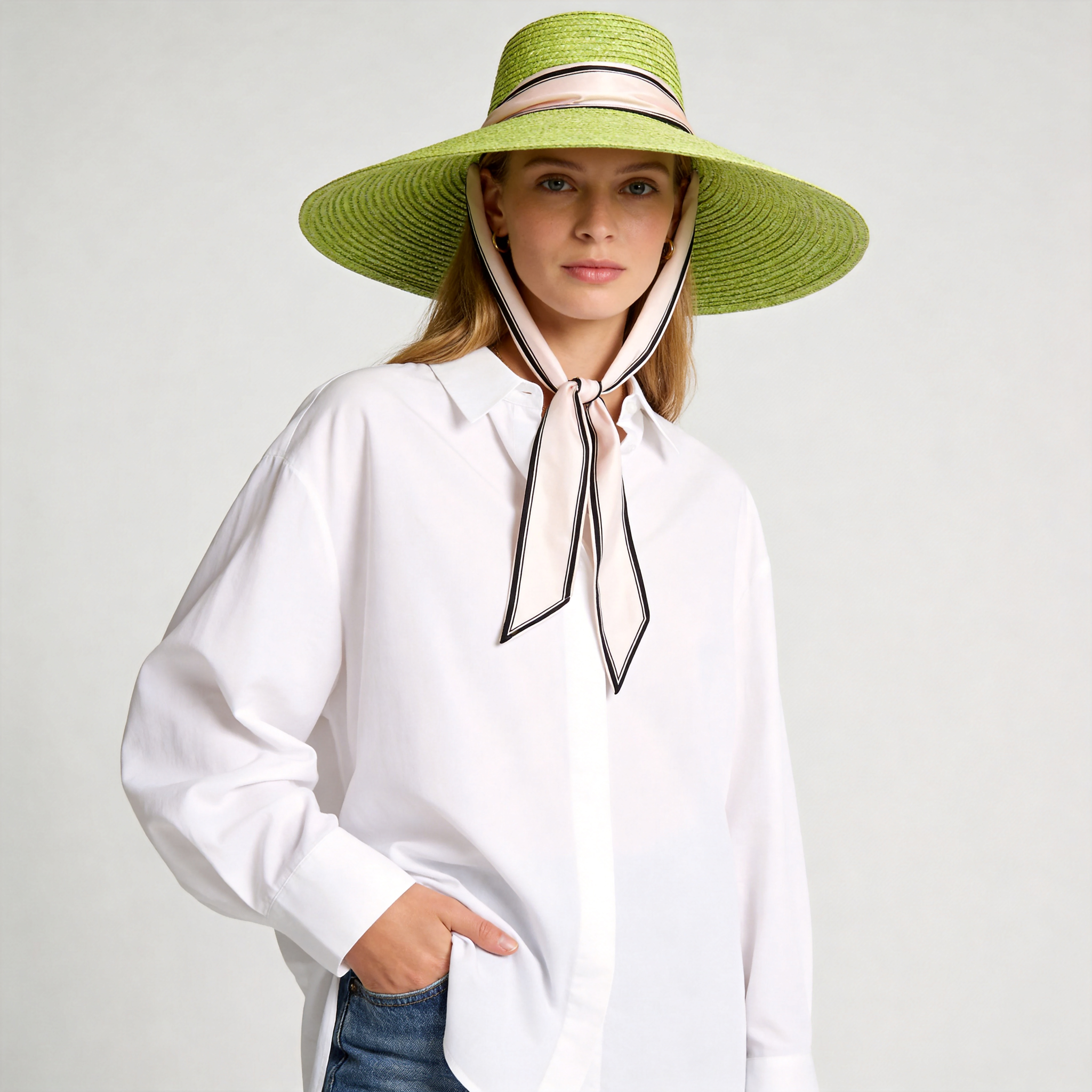 Women's Large Straw Beach Hat - Extra Wide Brim Wheat Straw Sun Hat for Vacation Photos
