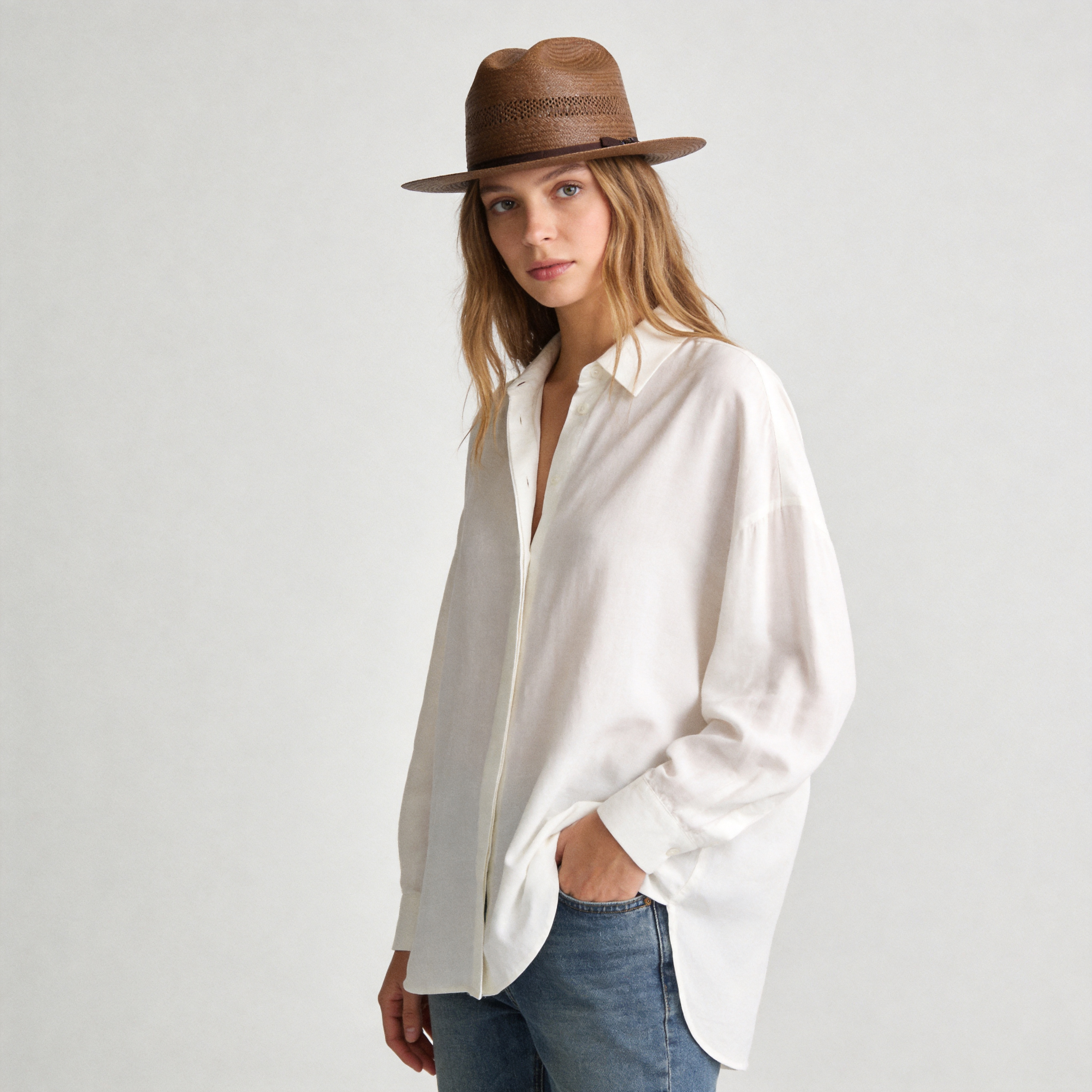 Distinguished Vented Straw Cowboy Hat