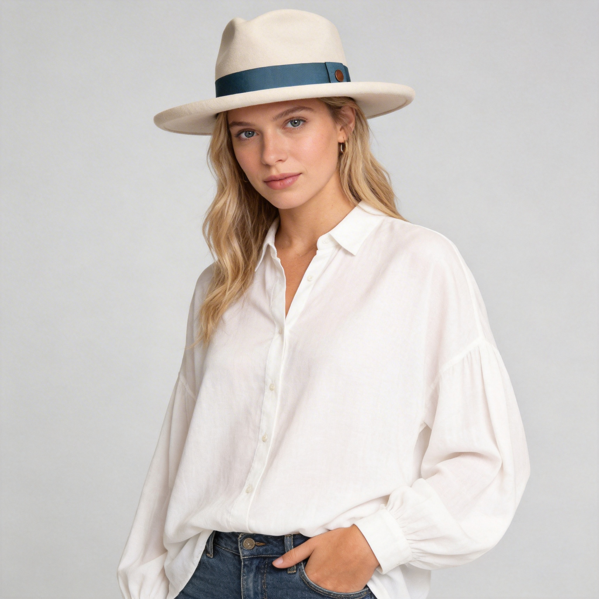 Suave Wide Brim Felt Fedora