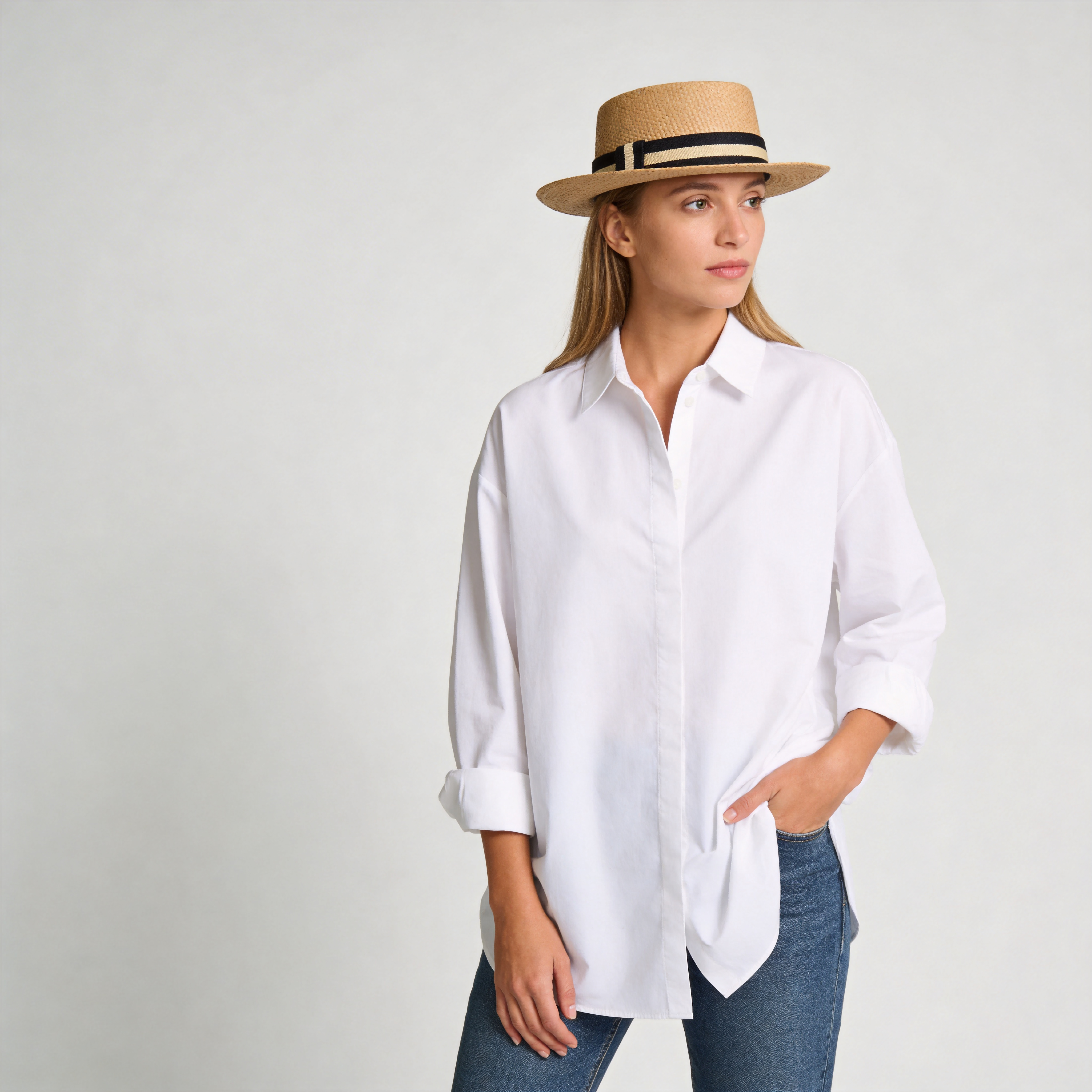 Straw Pork Pie Hats Summer Sunhat Boater hat