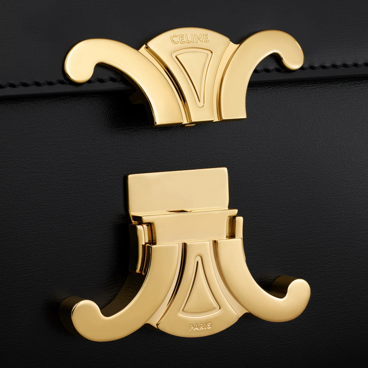 チェーン ショルダーバッグ クロード / シャイニーカーフスキン / ブラック