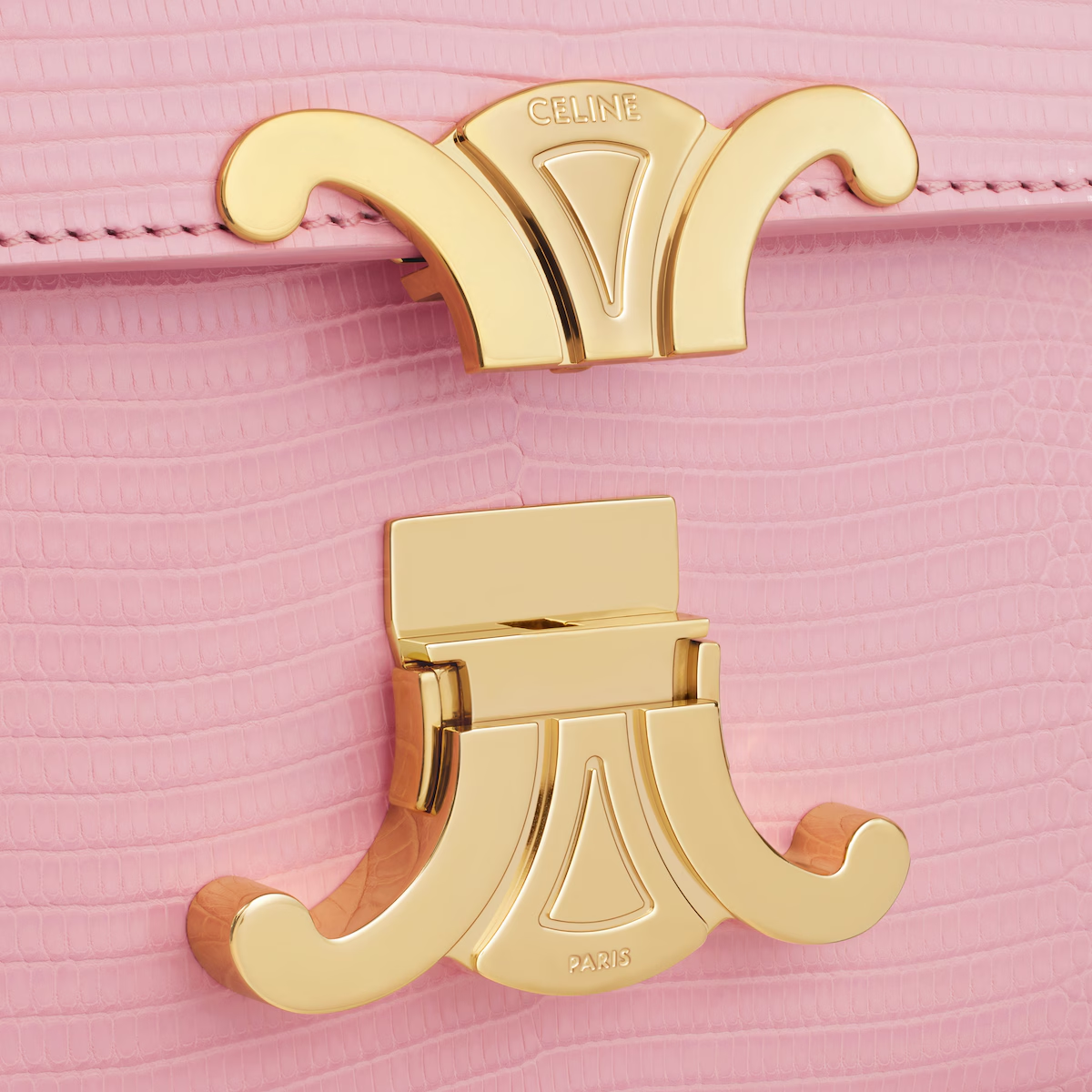 チェーン ショルダーバッグ クロード / リザード / ローズ