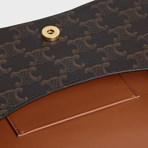 ティーン CELINE ローラ / トリオンフ キャンバス＆カーフスキン / タン