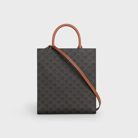 トリオンフ キャンバス スモール バーティカル カバ / キャンバス & カーフスキン タン