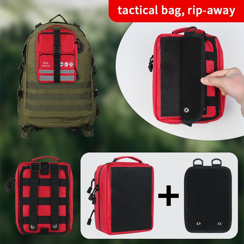 405-Piece Comprehensive First Aid Kit – Tactical Rip-Away Design for Home, Car, Camping & Emergencies