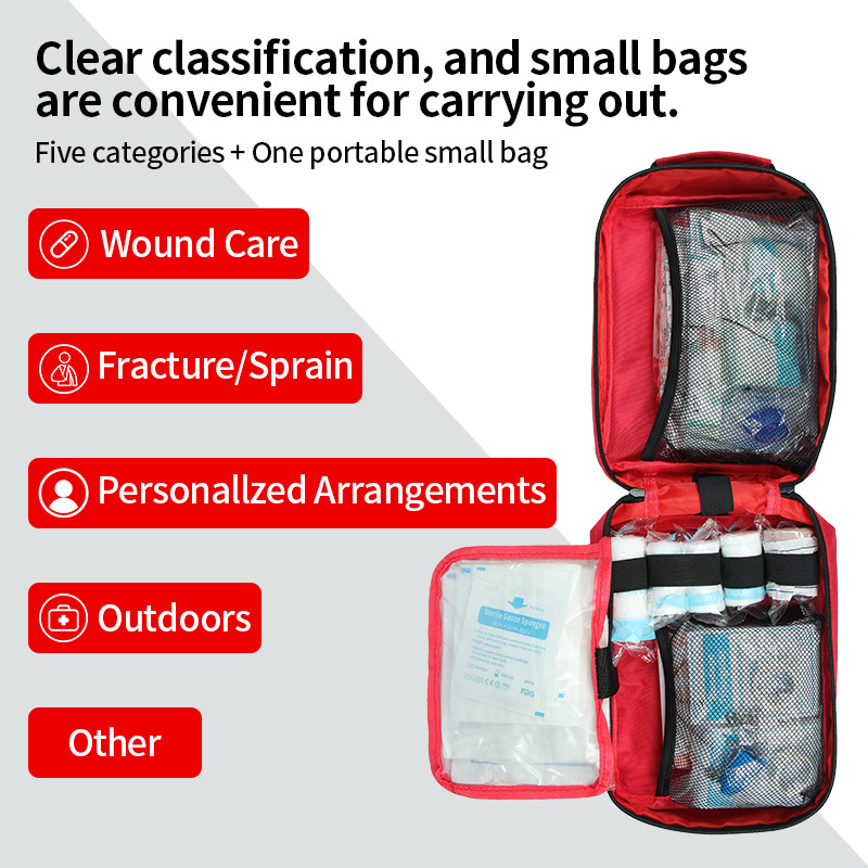 405-Piece Comprehensive First Aid Kit – Tactical Rip-Away Design for Home, Car, Camping & Emergencies