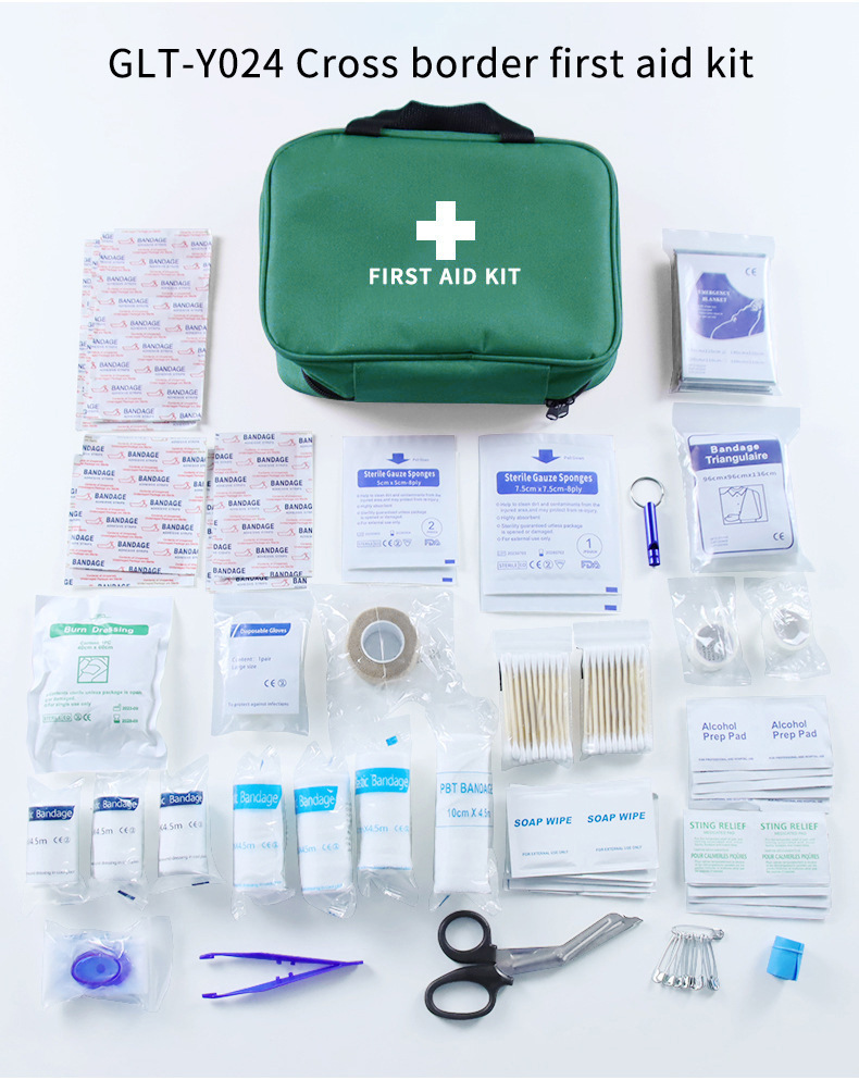 25 types, 152 pieces Comprehensive First Aid Kit– Essential for Home, Car, Camping & Travel