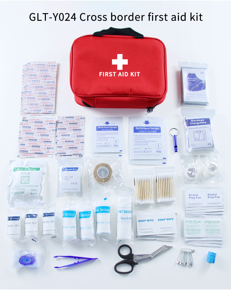 25 types, 152 pieces Comprehensive First Aid Kit– Essential for Home, Car, Camping & Travel