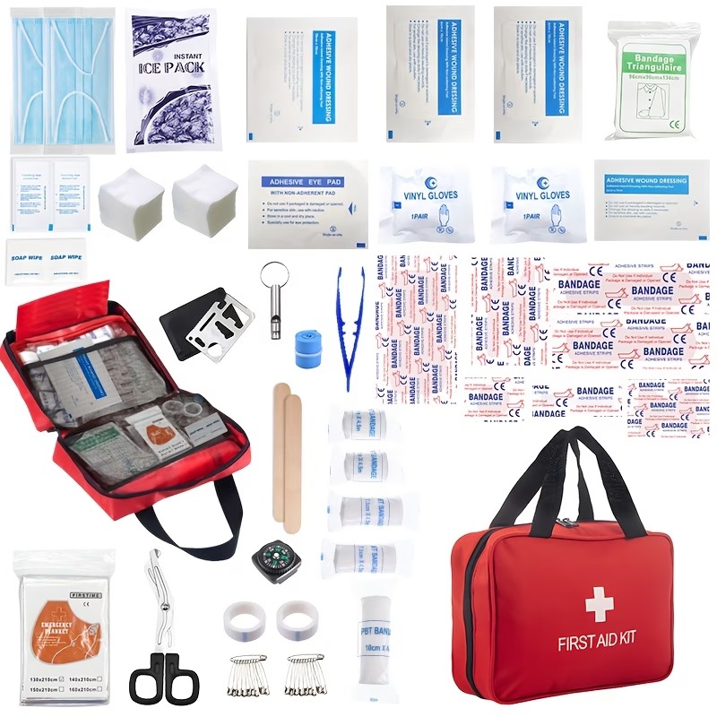 173-Piece Premium First Aid Kit – Essential Emergency Survival Gear for Home, Car, Camping, Hiking, Travel & Outdoor Adventures