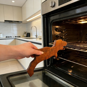 Dinosaur Oven Rack Puller Tool, Cute Dinosaur Design Heat Resistant Oven Hook, Magnetic Adsorption Non-Slip Oven Rack Extender, Safe Hot Pan Handler, Kitchen Baking Accessory for Safe Cooking