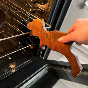 Dinosaur Oven Rack Puller Tool, Cute Dinosaur Design Heat Resistant Oven Hook, Magnetic Adsorption Non-Slip Oven Rack Extender, Safe Hot Pan Handler, Kitchen Baking Accessory for Safe Cooking