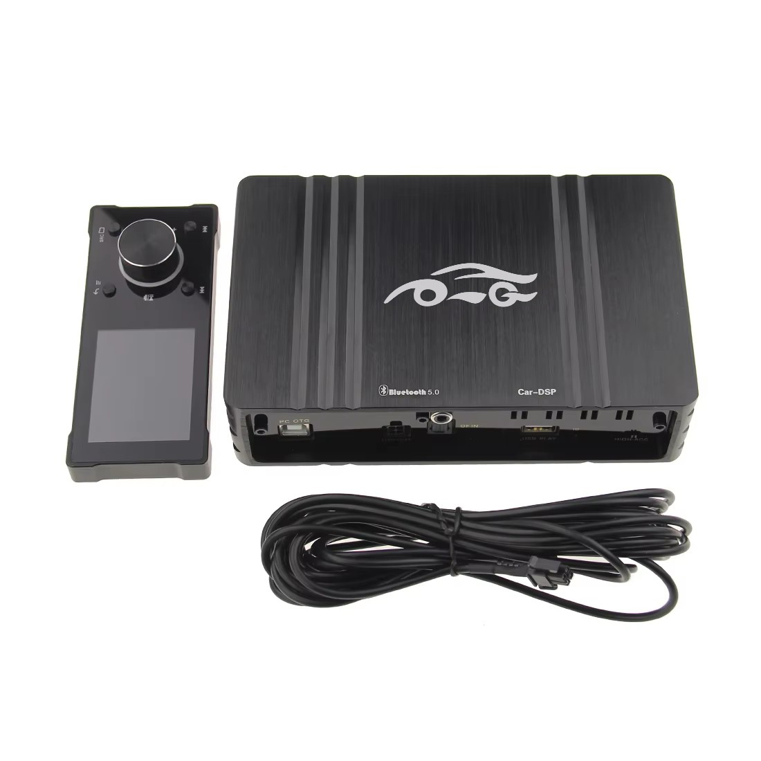 Factory Supply Class AB Car Audio DSP Powered Amplifier with LCD Display Remote Control