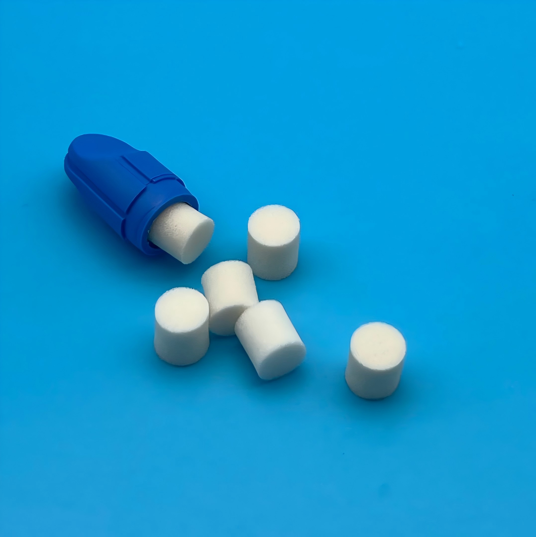 Wholesale Medical Non Crumbling PU Sponge Insert For Heparin Cap PICC Connector Alcohol Disinfection Cap With Custom Shape