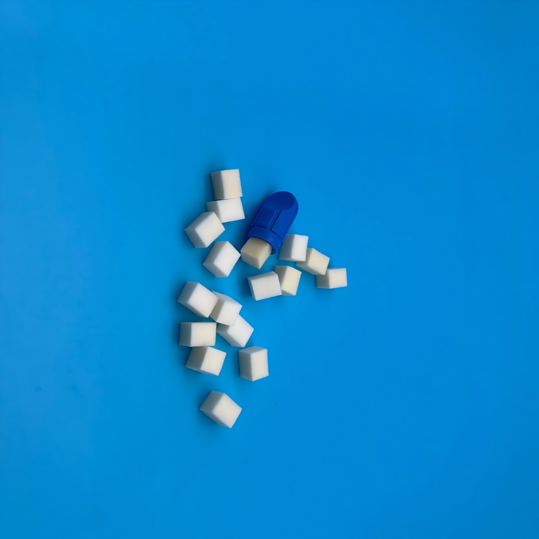 Wholesale Medical Non Crumbling PU Sponge Insert For Heparin Cap PICC Connector Alcohol Disinfection Cap With Custom Shape