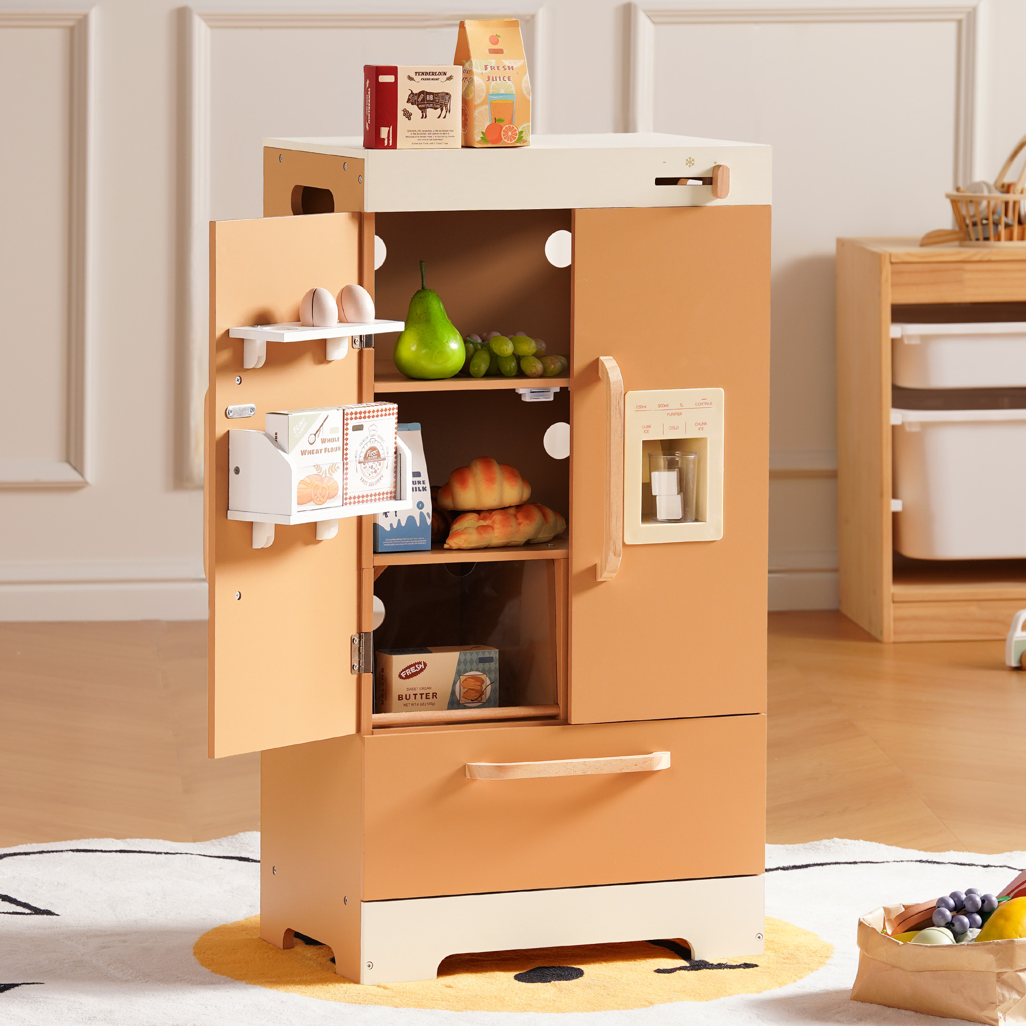Robud Wooden Kids Kitchen PlaySet Series - Caramel