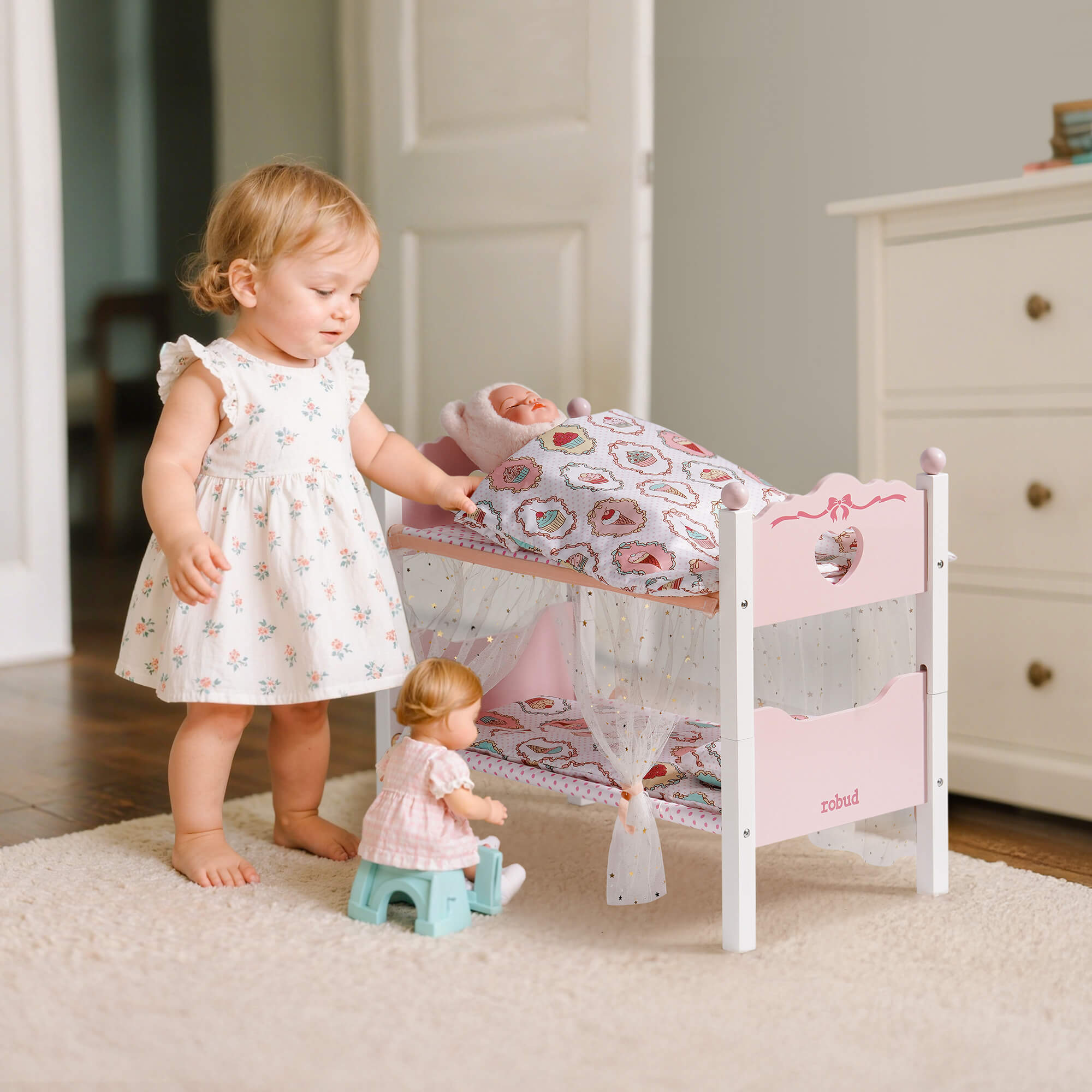 Robud Pink Princess Bunk Bed