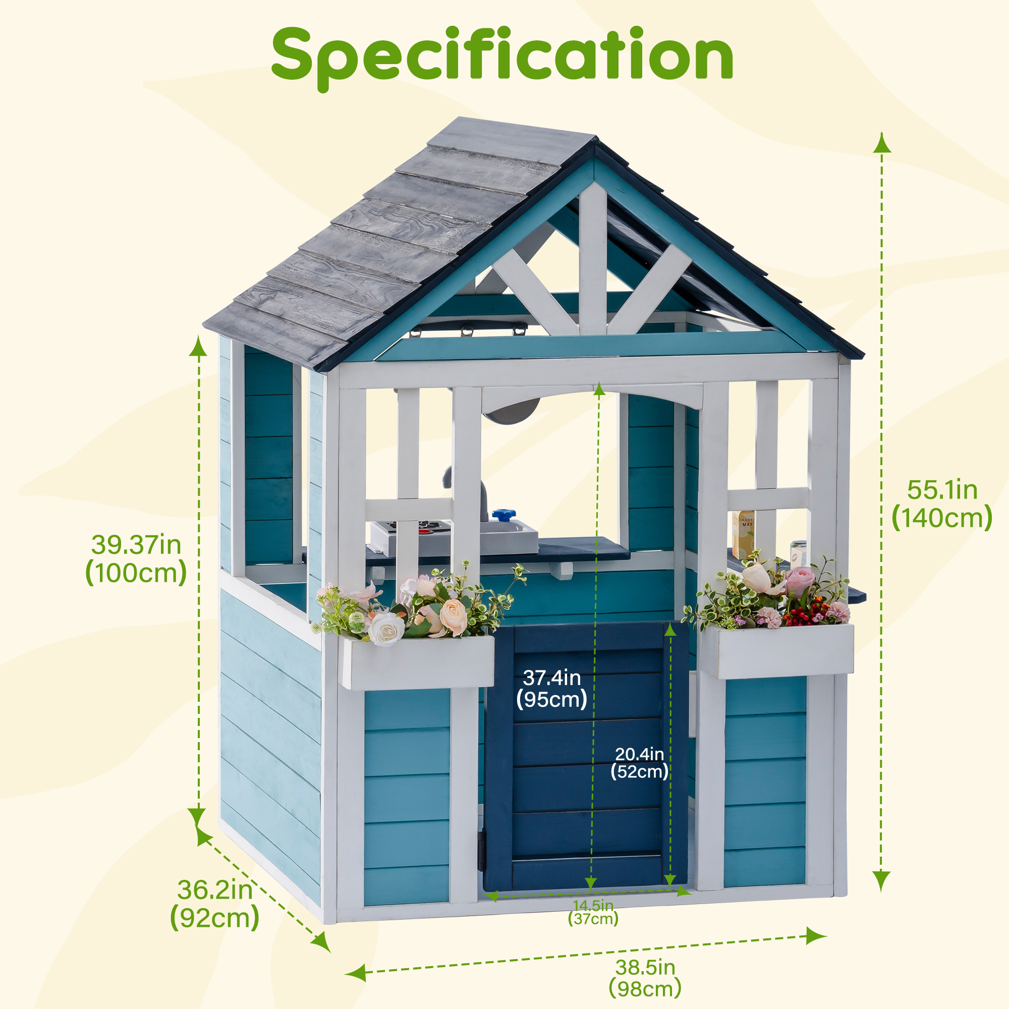 Robud Wooden Outdoor Kitchen Cabin