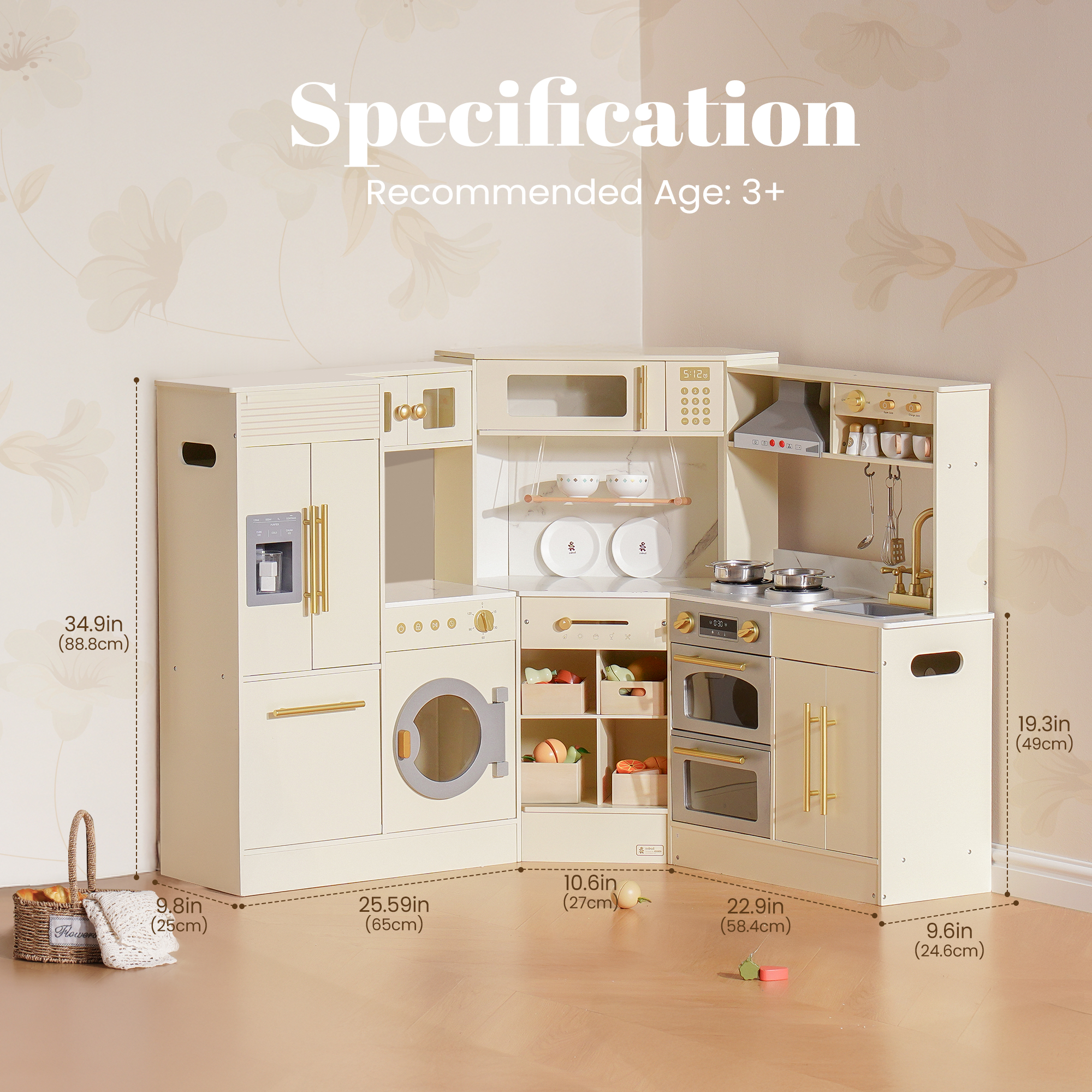 ROBUD Wooden Light Luxury Corner Kitchen