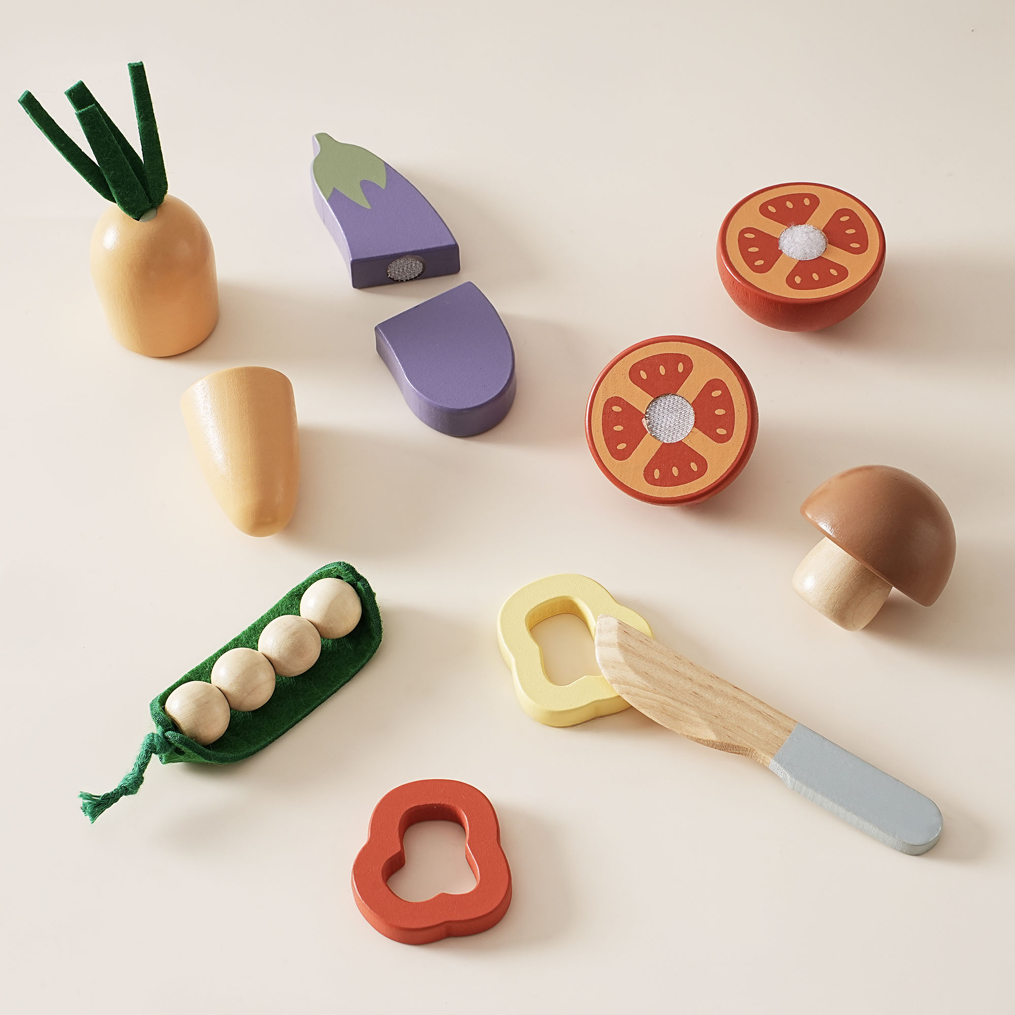 ROBUD Wooden Childs Play Food Set - Vegetables