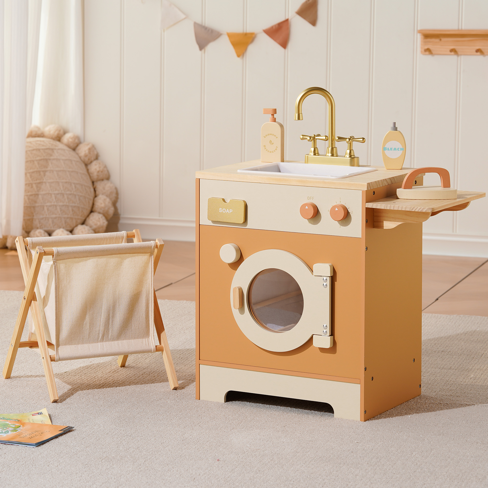 Robud Wooden Kids Kitchen PlaySet Series - Caramel