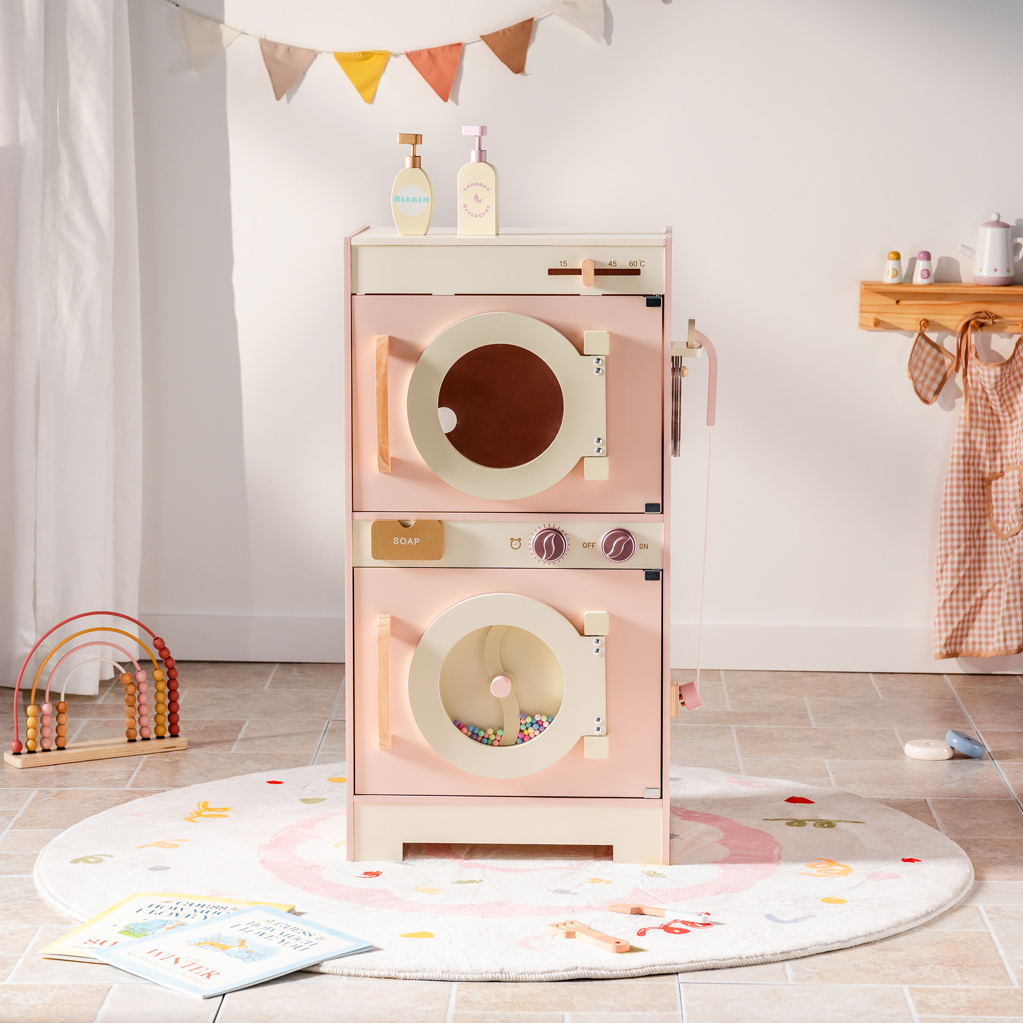 Robud Wooden Kids Kitchen PlaySet Seris -Pink