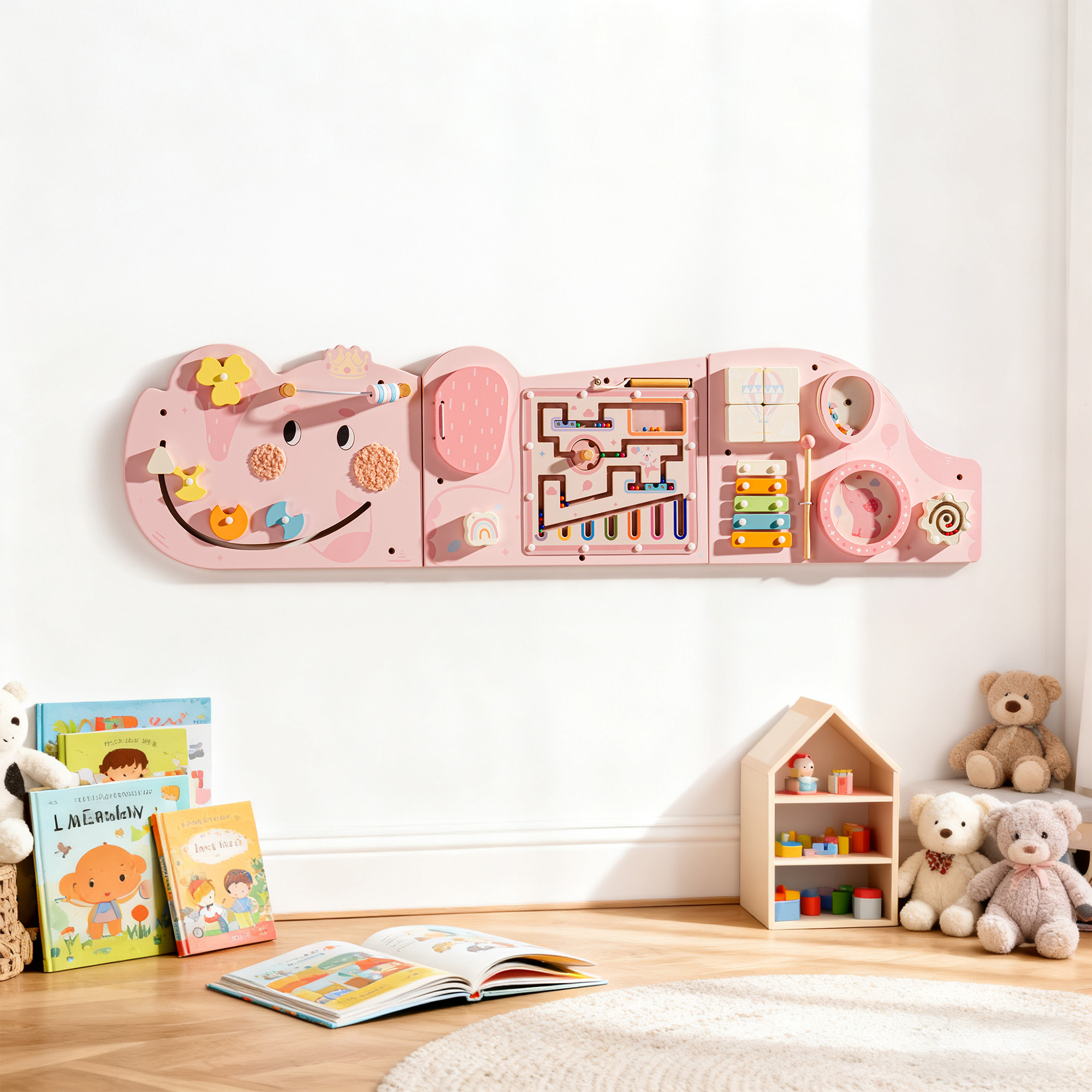 ROBUD Wooden Cream Elephant Busy Board