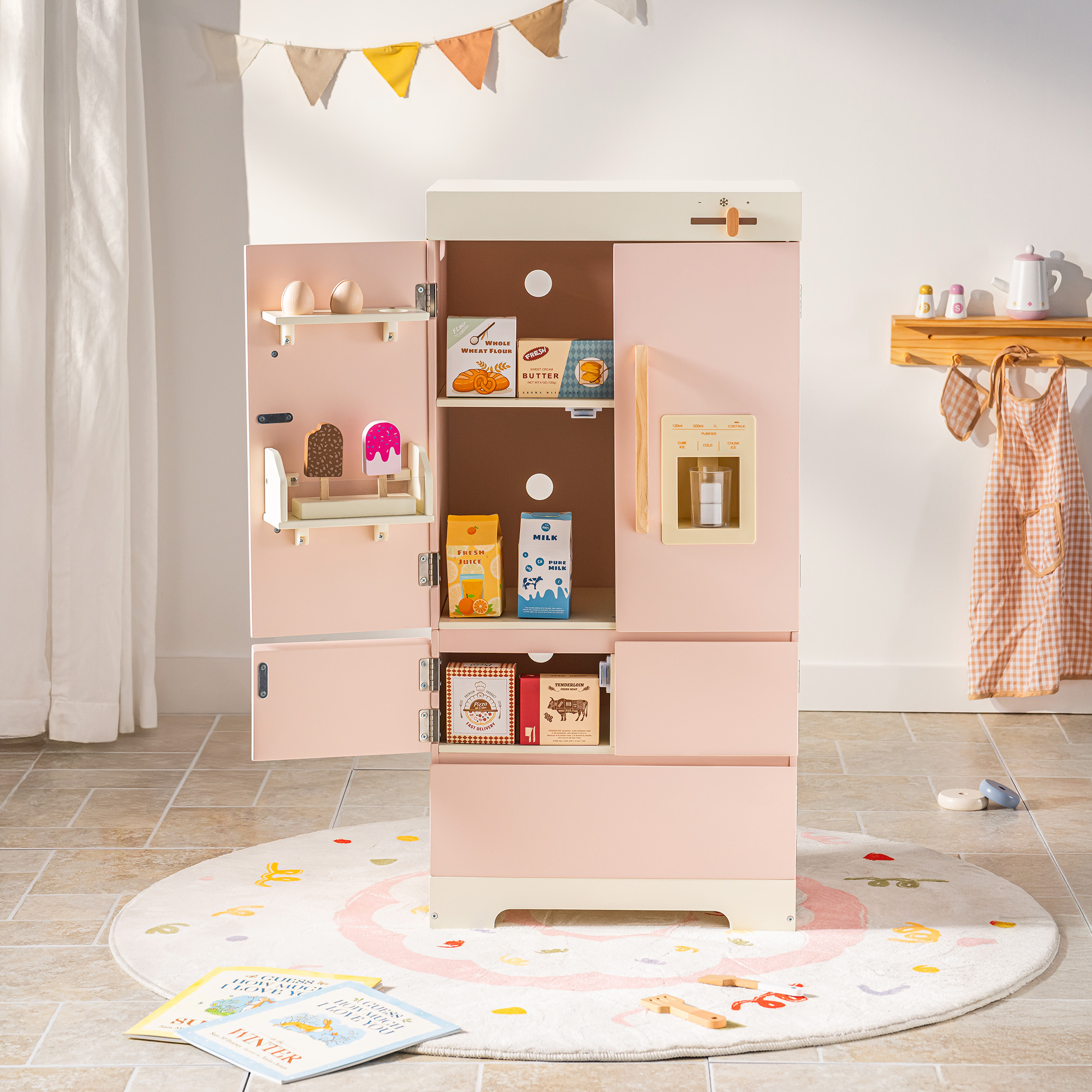 Robud Wooden Kids Kitchen PlaySet Seris -Pink