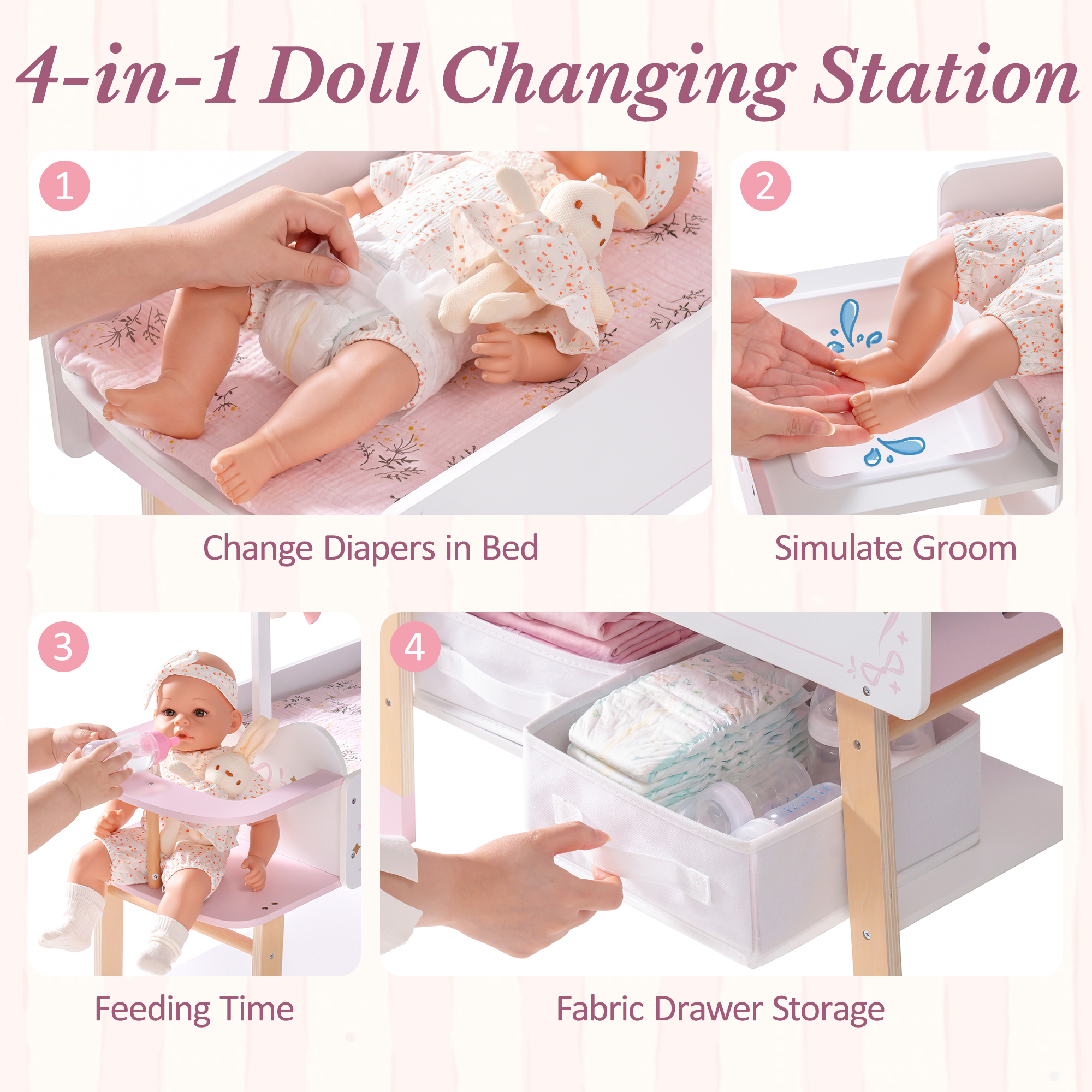 ROBUD 18 Inch Doll Changing Table