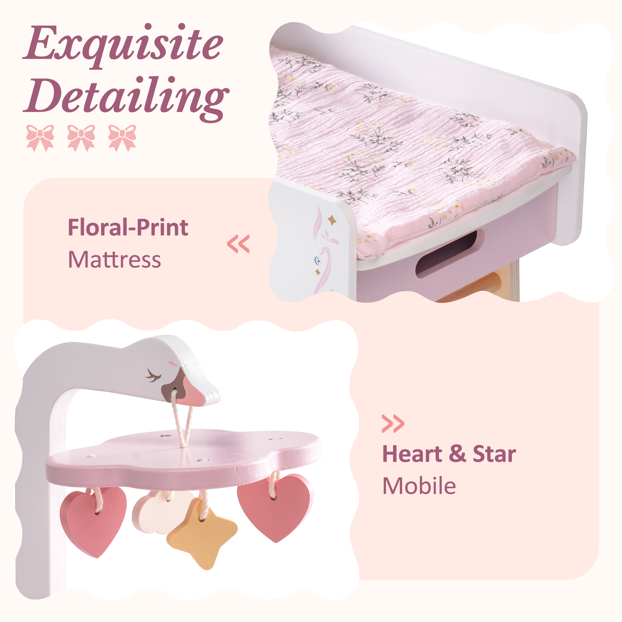 ROBUD 18 Inch Doll Changing Table
