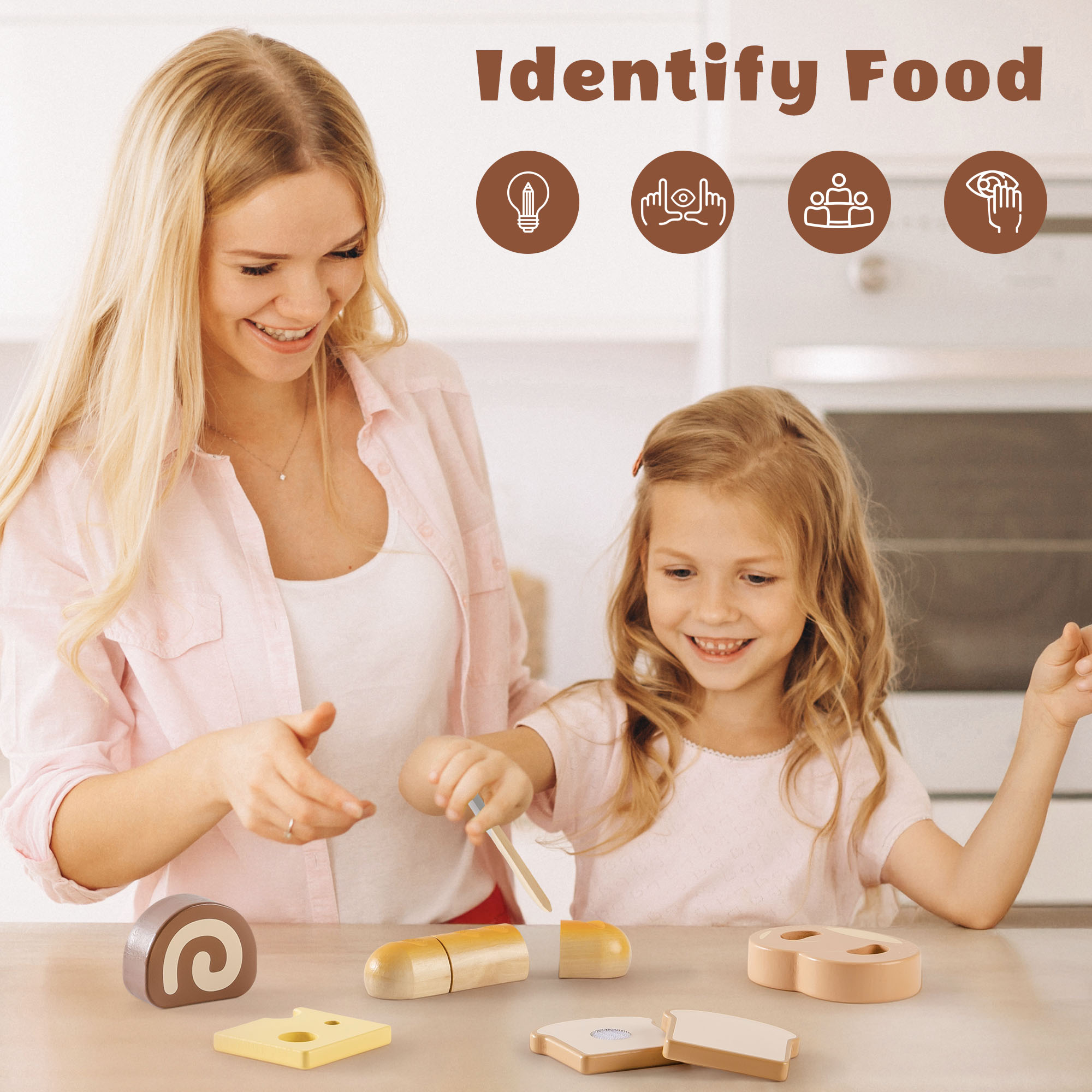 ROBUD Wooden Childs Play Food Set - Desserts